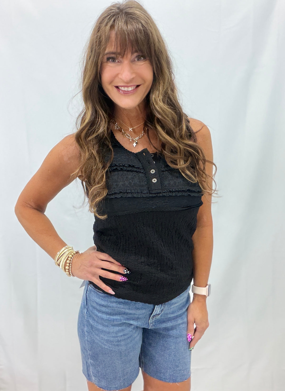 POL Lace Whisper Knit Top in 3 Colors