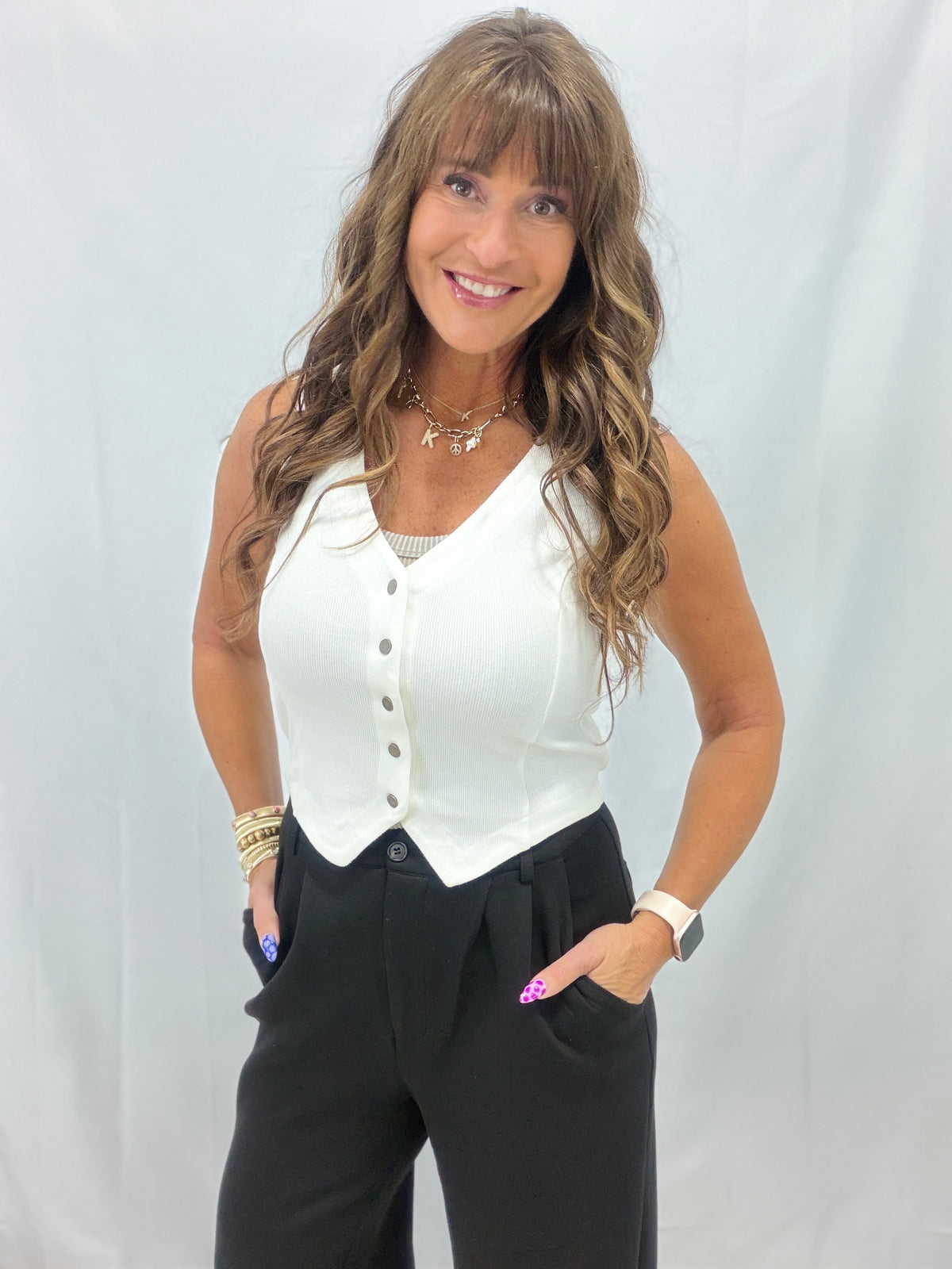 No Need To Worry Knit Vest In 2 Colors