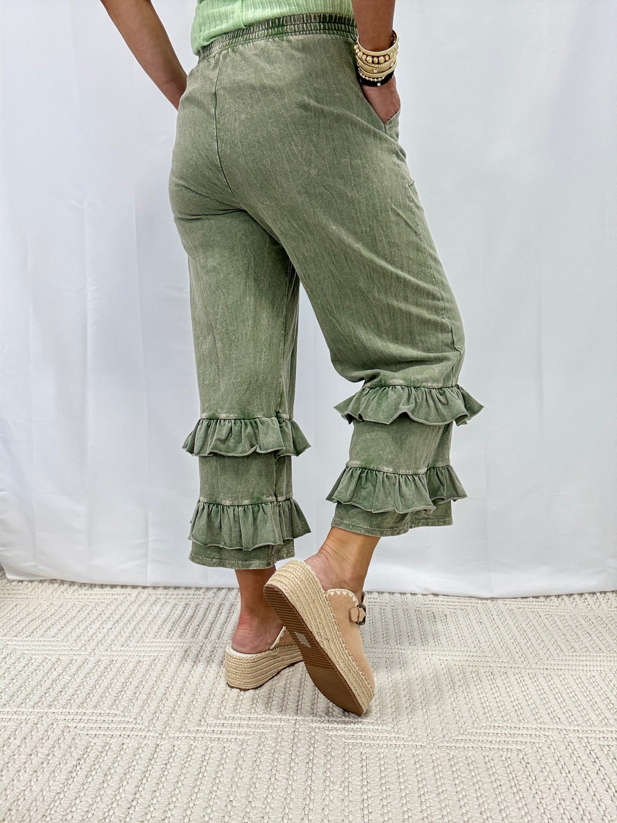 Ruffle Me Right Double Ruffle Pants In 2 Colors