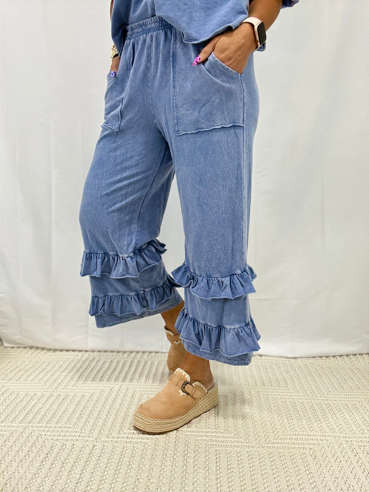 Ruffle Me Right Double Ruffle Pants In 2 Colors