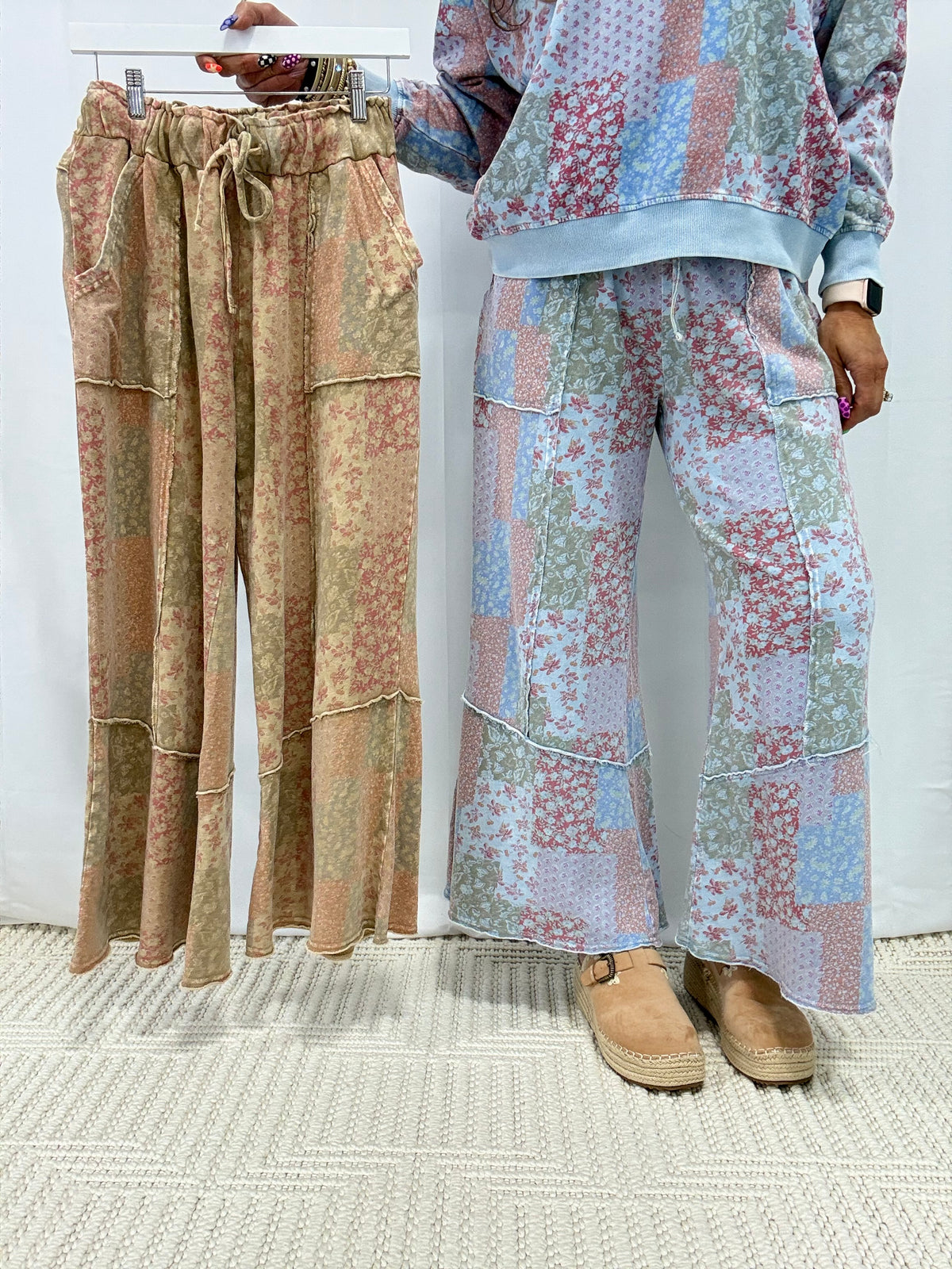 POL Relaxed Fit Denim Overalls In Blue Plaid