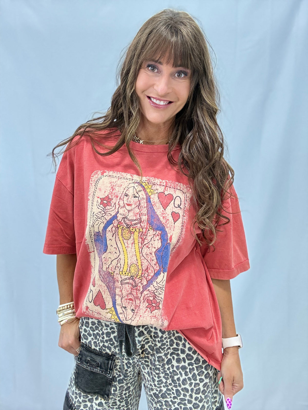 Weekend Whisper Playing Card Oversized Tee In 4 Colors