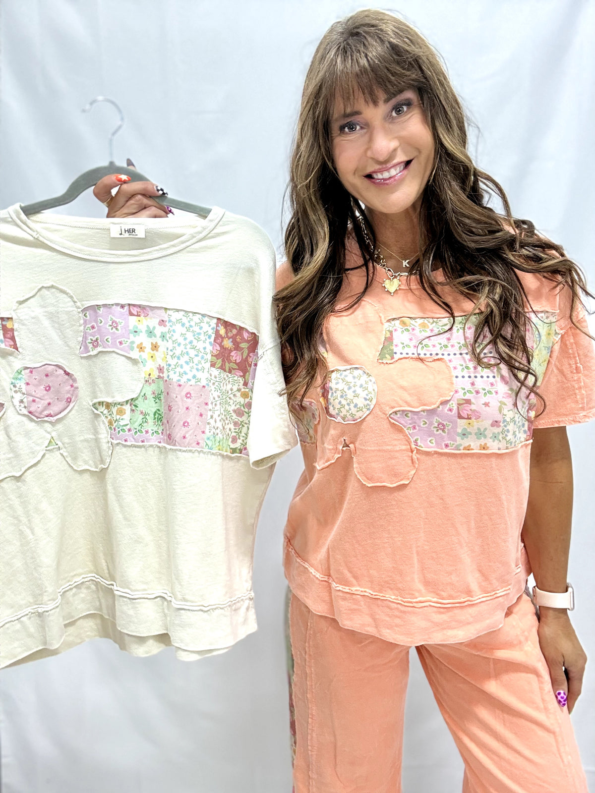 Blush And Bloom Floral Patch Top In 3 Colors