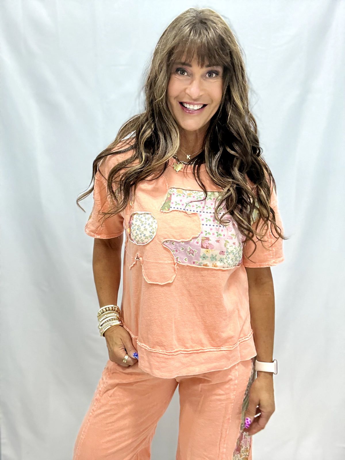 Blush And Bloom Floral Patch Top In 3 Colors