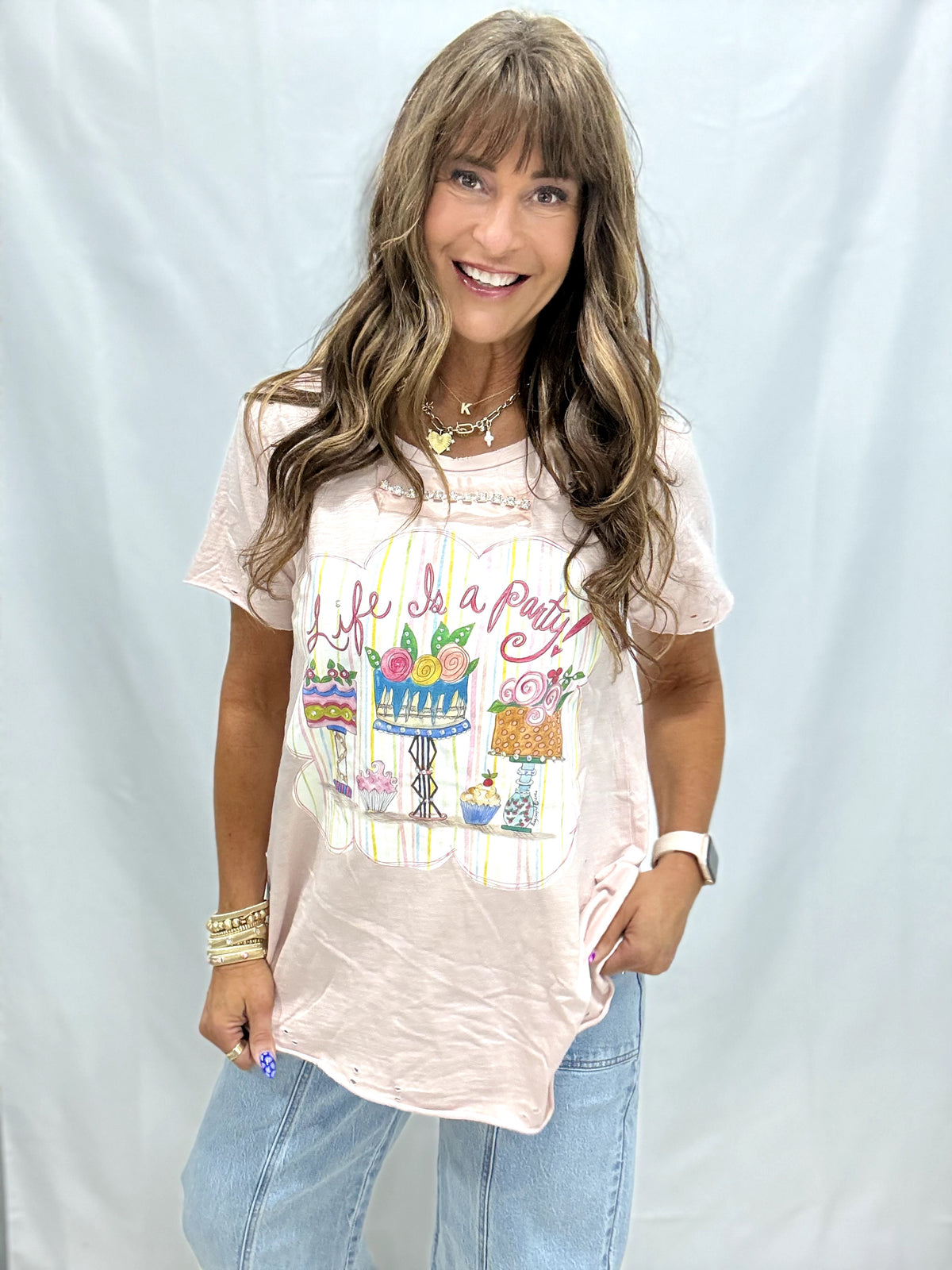 Life Is A Party Tattered Tee