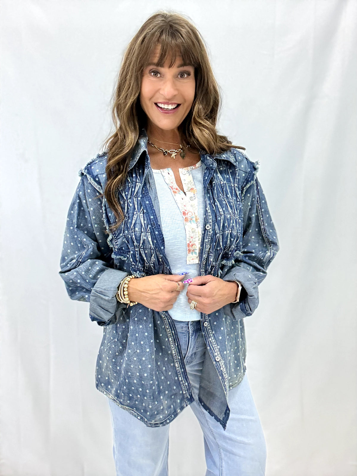 Vintage Charm Polka Dot Top