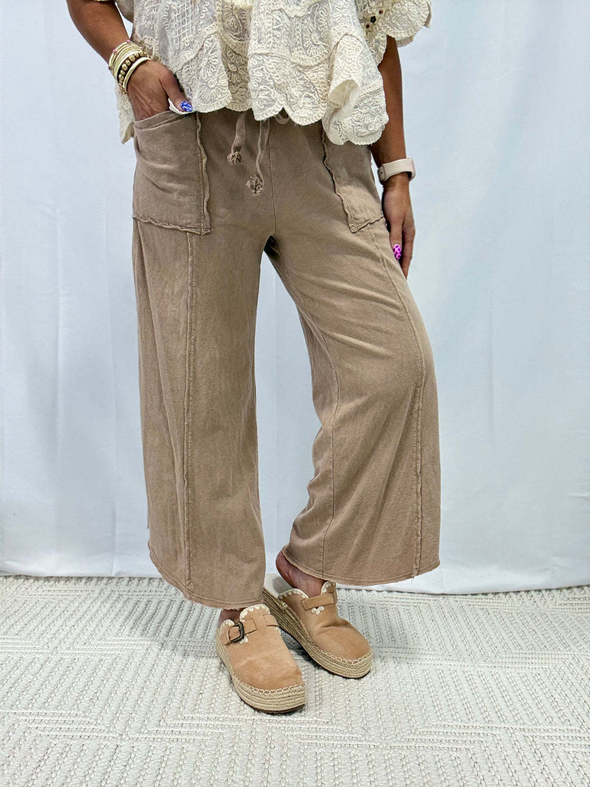 It's A Vibe Front Tie Pants In 10 Colors