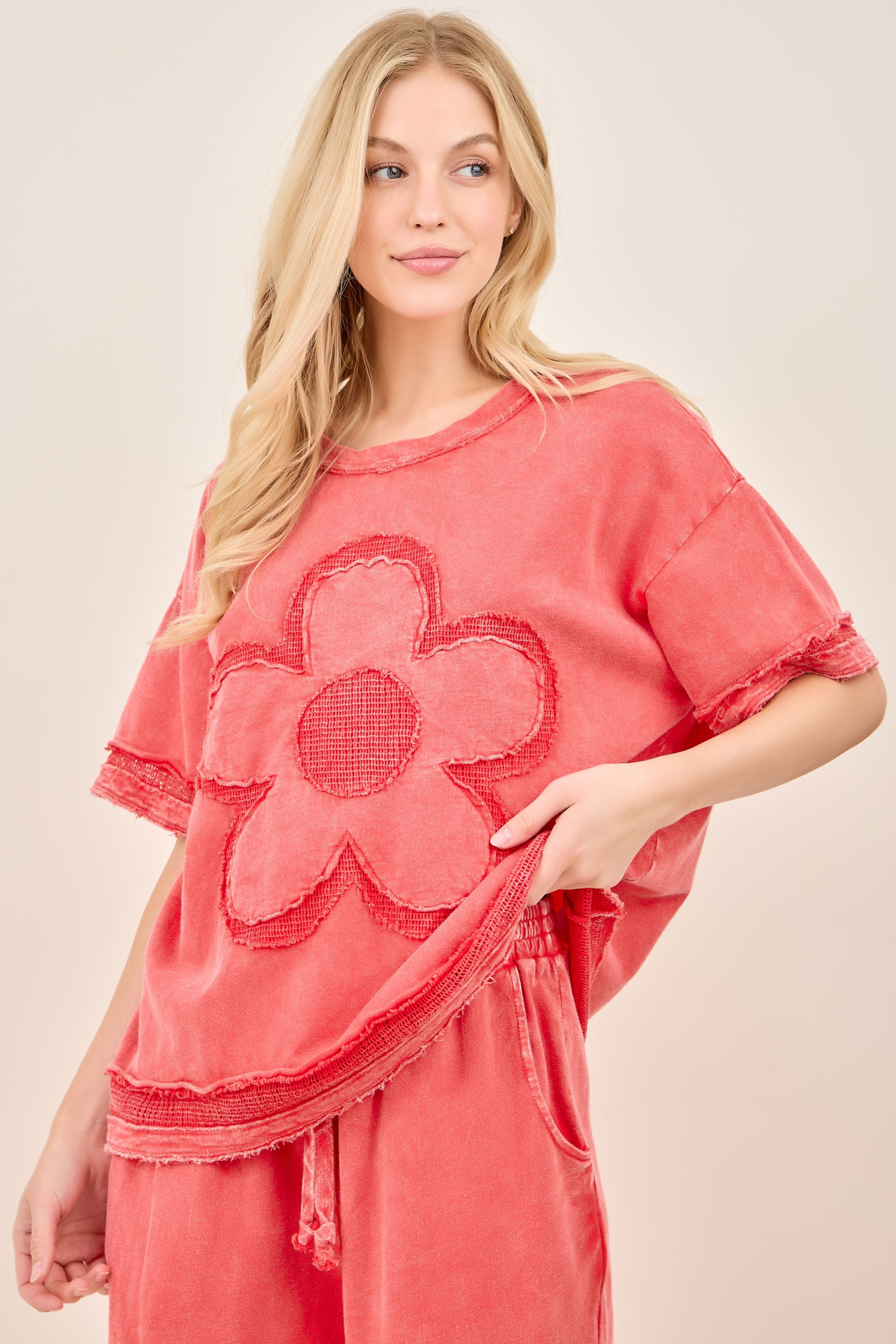 Moving To You Mesh Daisy Patched Top In 3 Colors