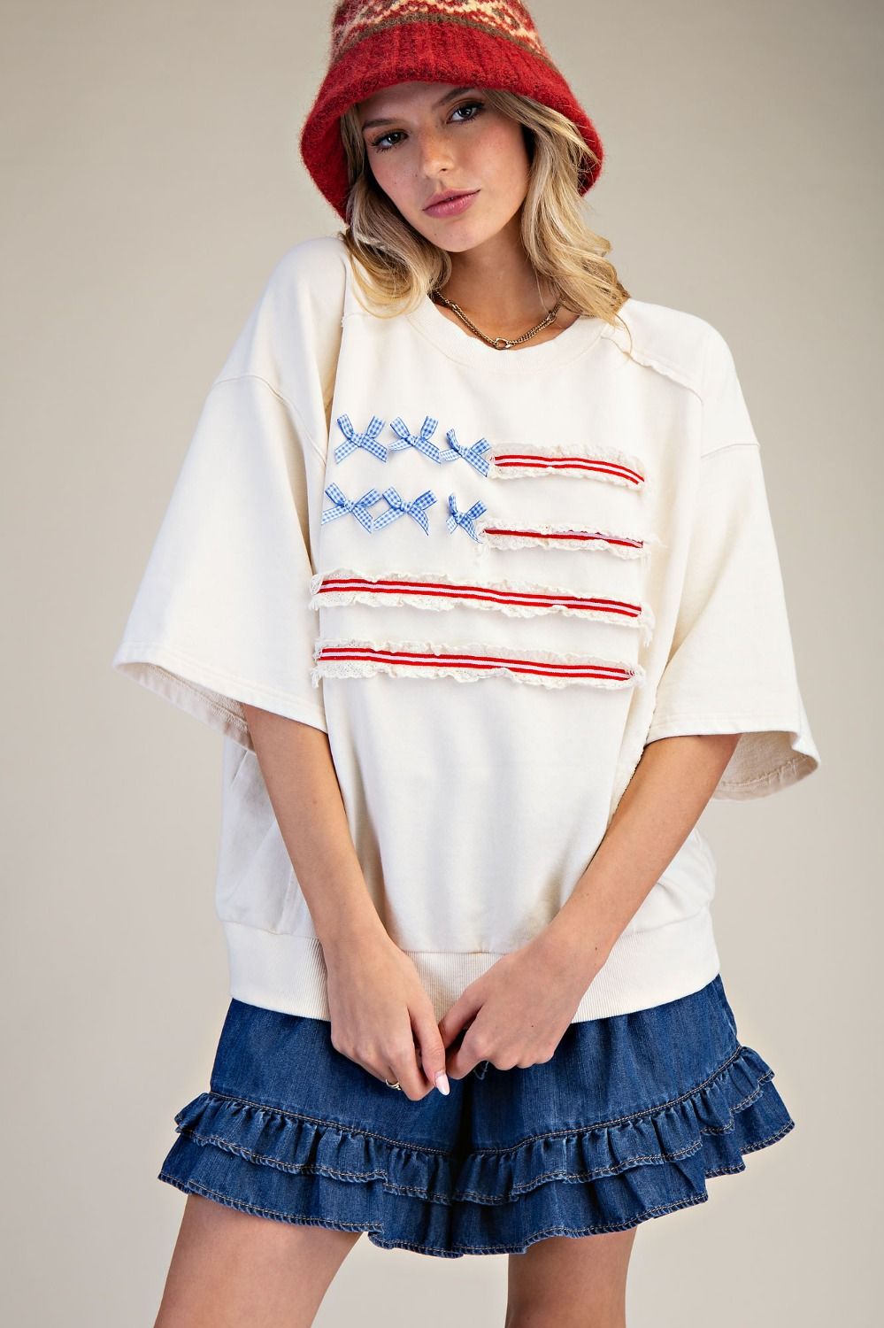 Stars & Snuggles Terry Knit Pullover In 4 Colors