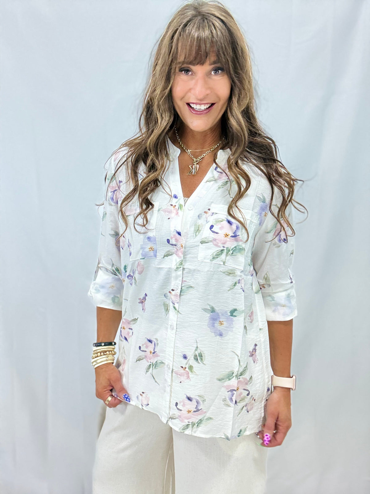 Pastel Daydream Button Up Top
