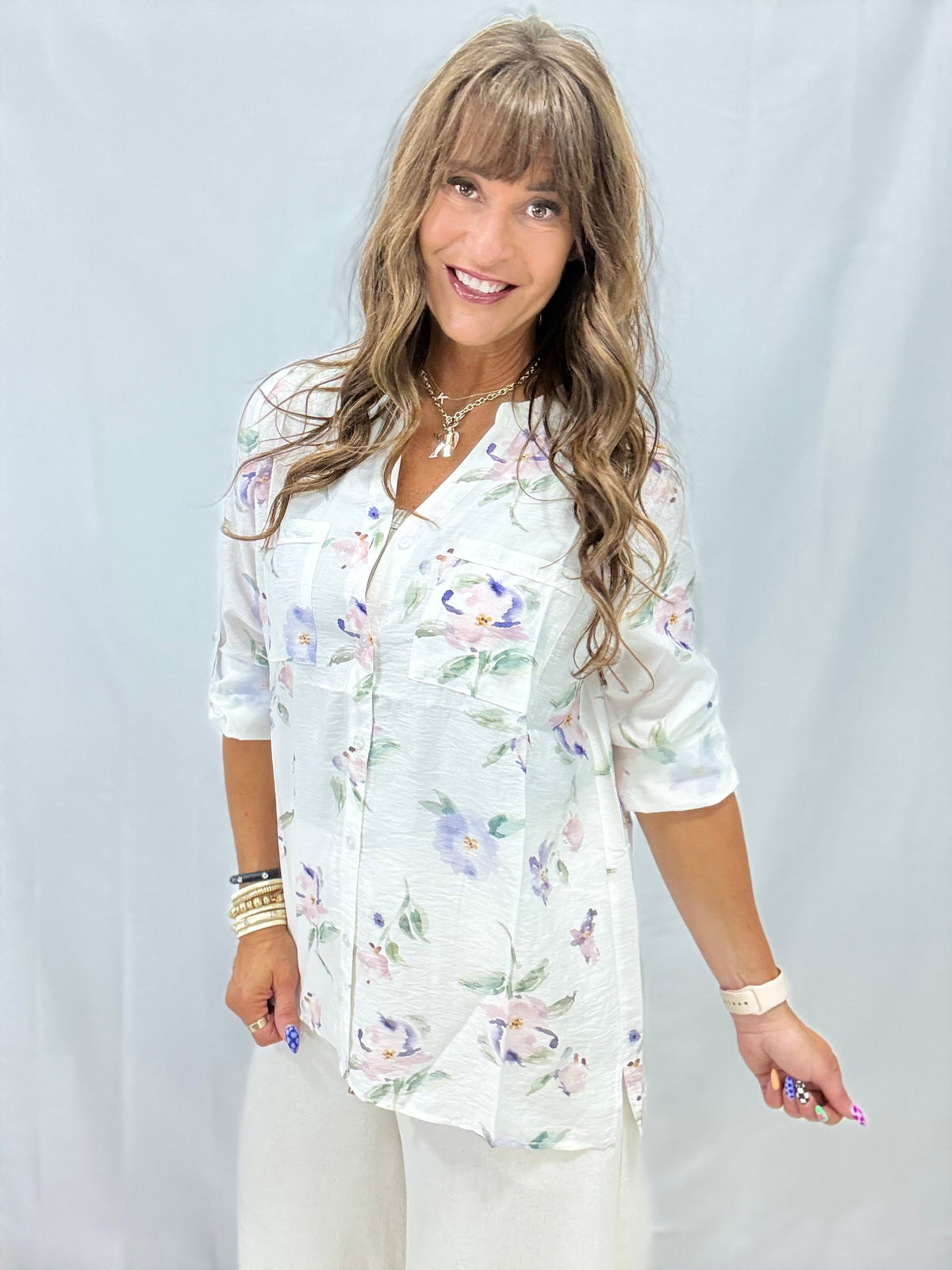 Pastel Daydream Button Up Top