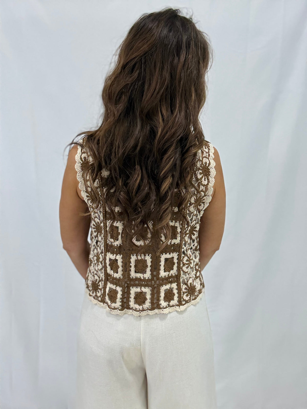 POL Caught In A Daydream Crochet Vest Top In 2 Colors