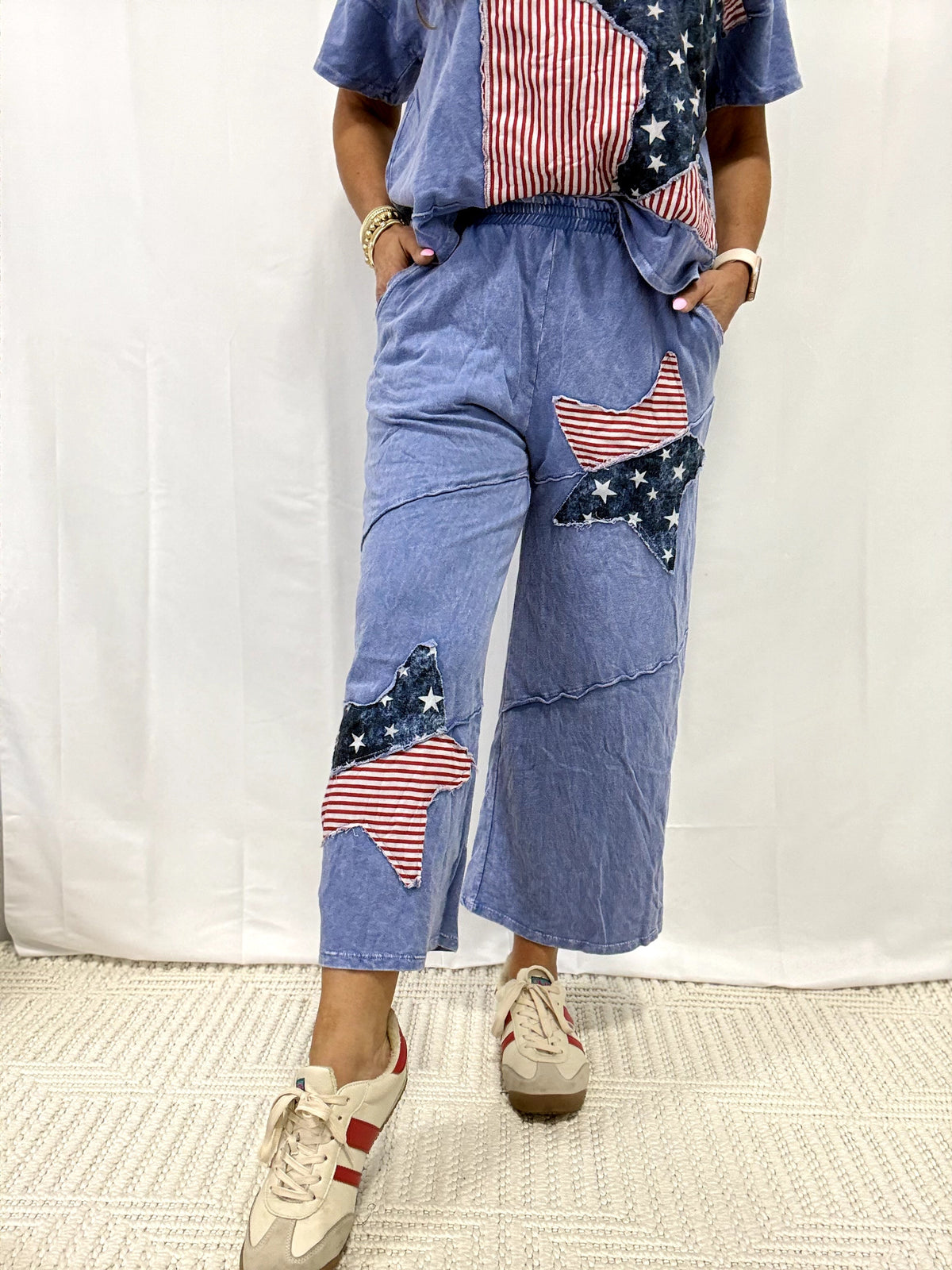 Set On Stars Americana Cropped Pants In 3 Colors