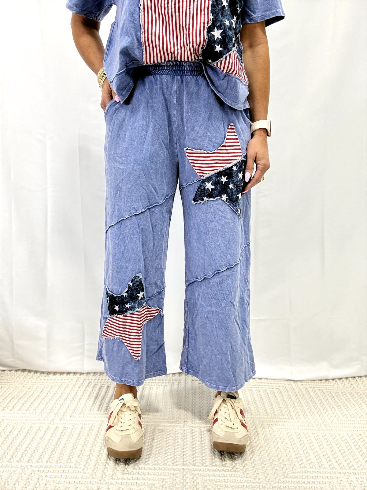 Set On Stars Americana Cropped Pants In 3 Colors