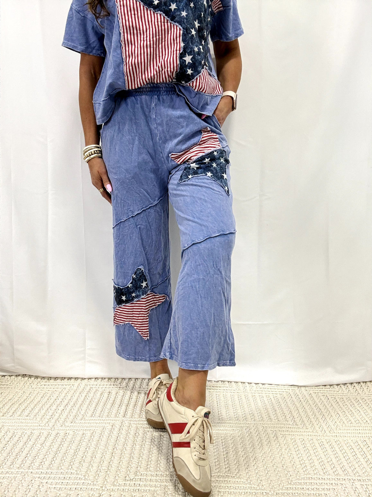 Set On Stars Americana Cropped Pants In 3 Colors
