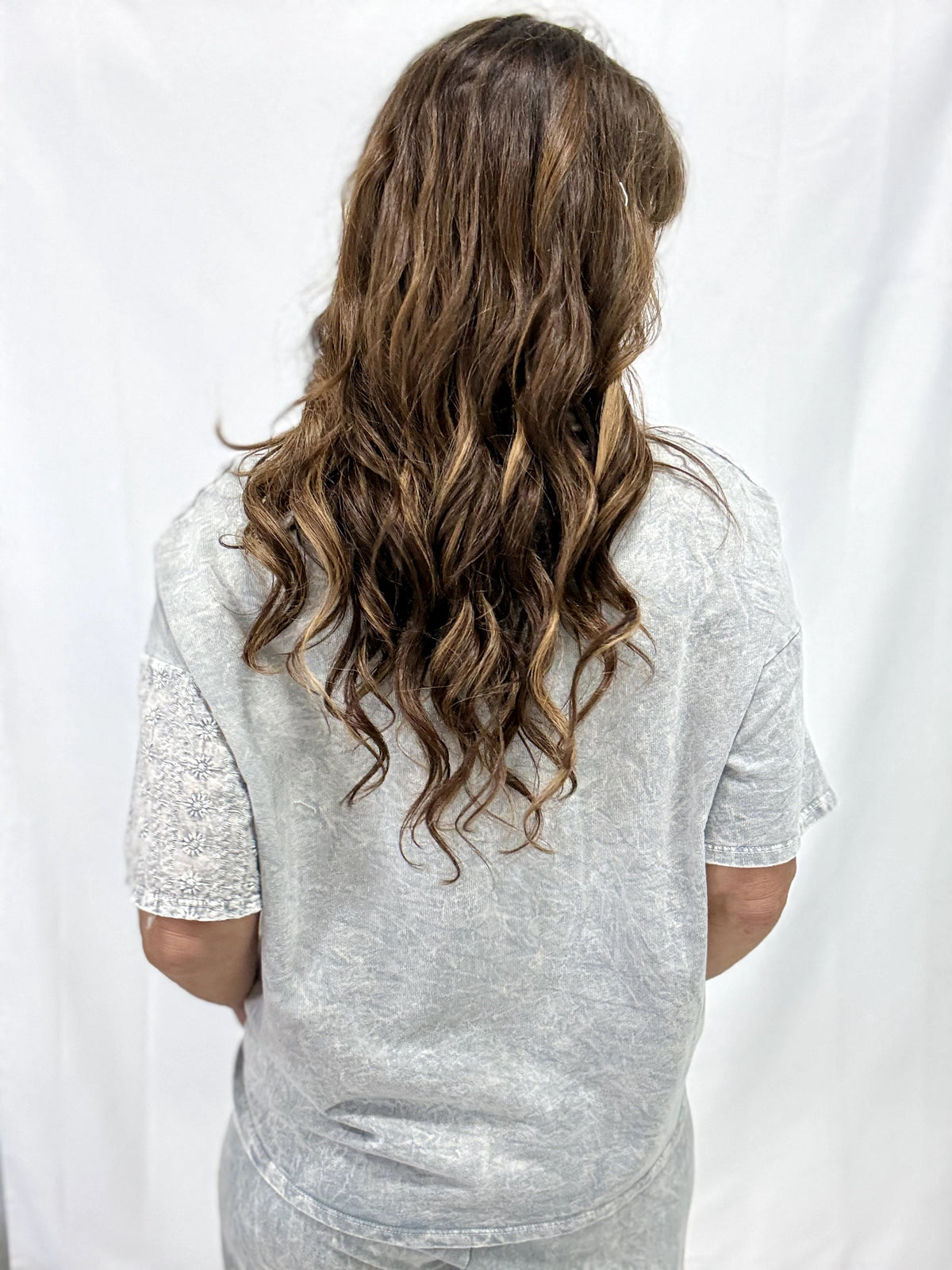 I Like You Mineral Washed Eyelet Top In 4 Colors