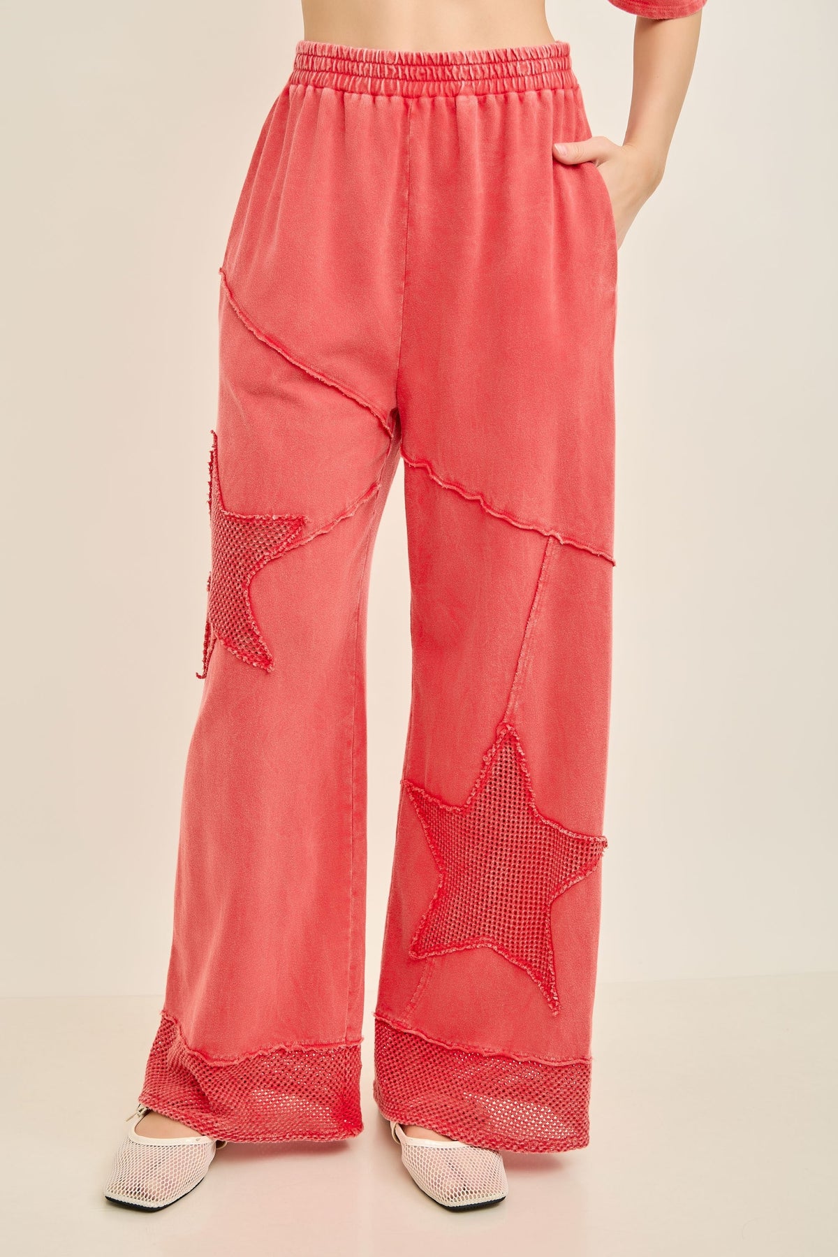 Midnight Wink Star Mesh Pants In 2 Colors