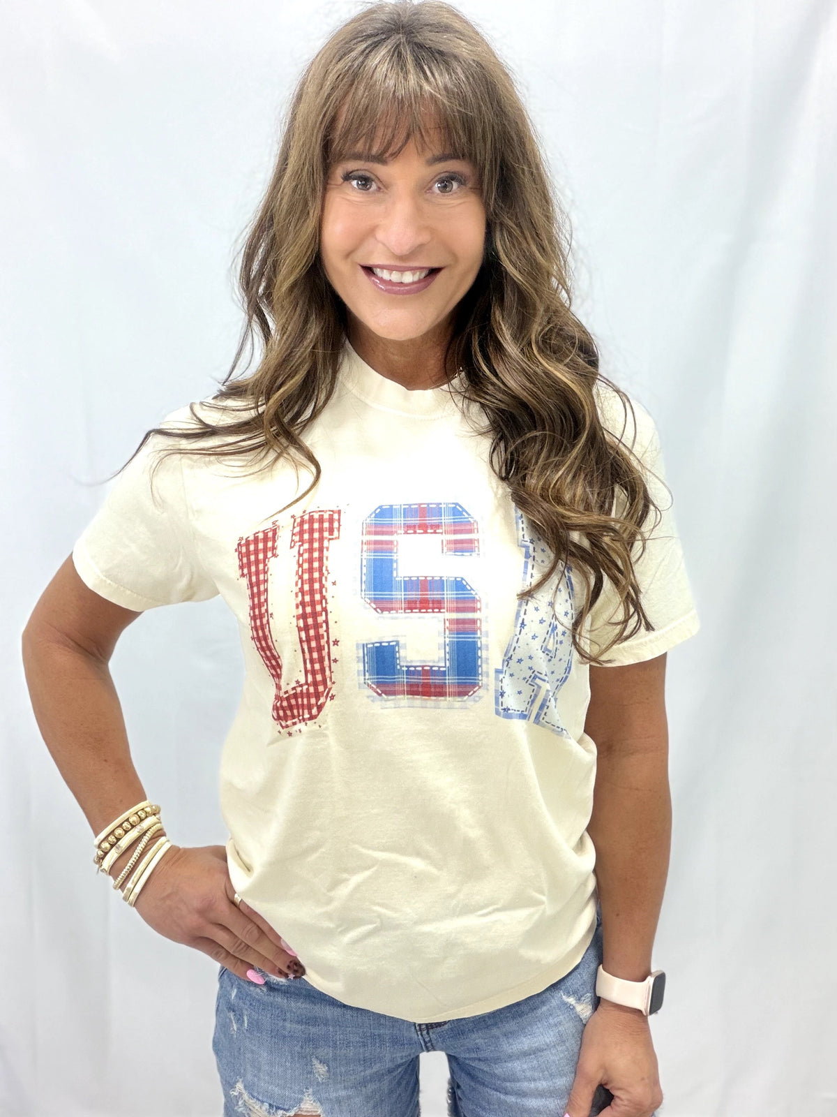 USA Patchwork Graphic Tee *Final Sale*