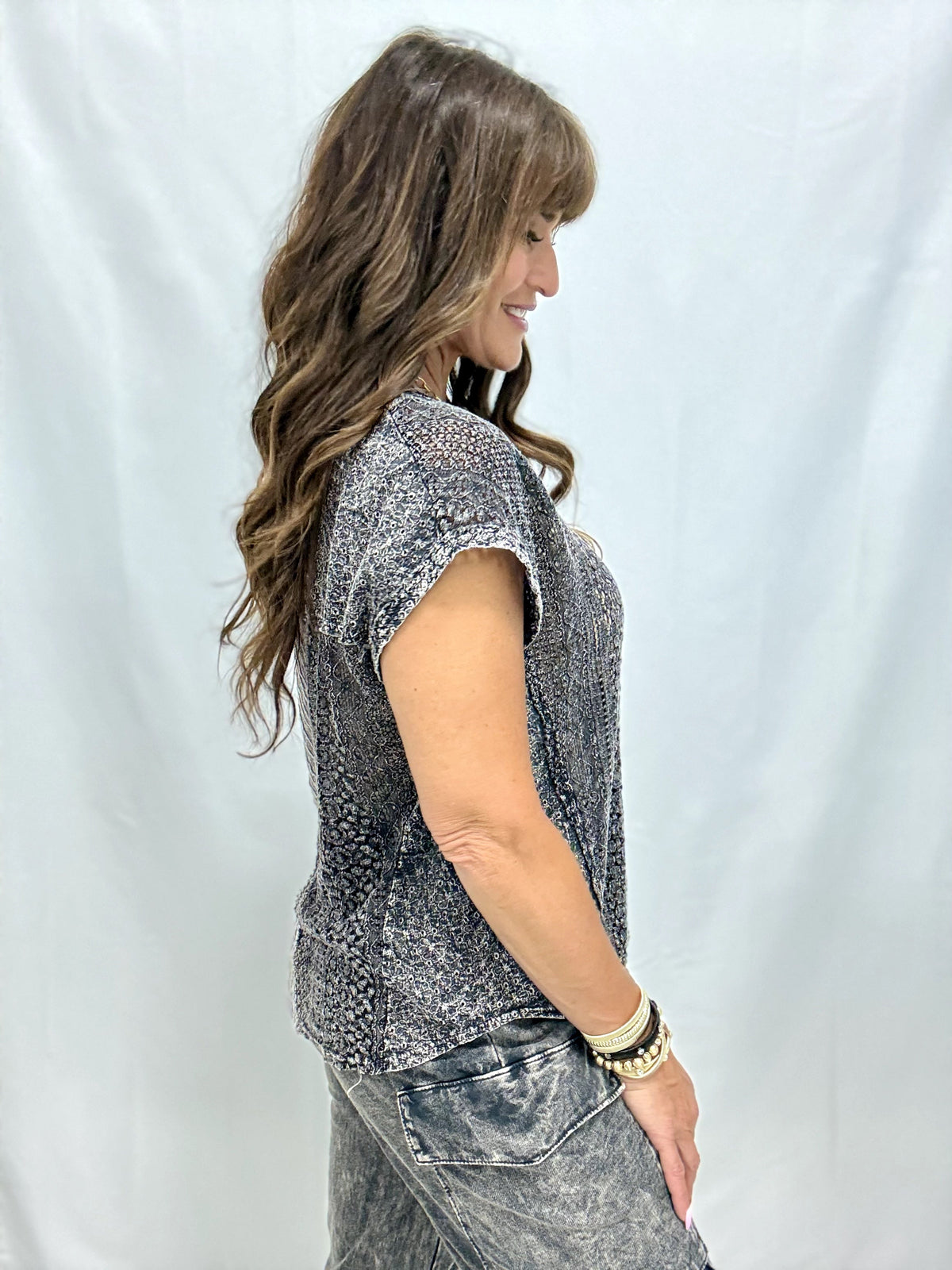 Gypsy Heart Mineral Washed Top In 3 Colors