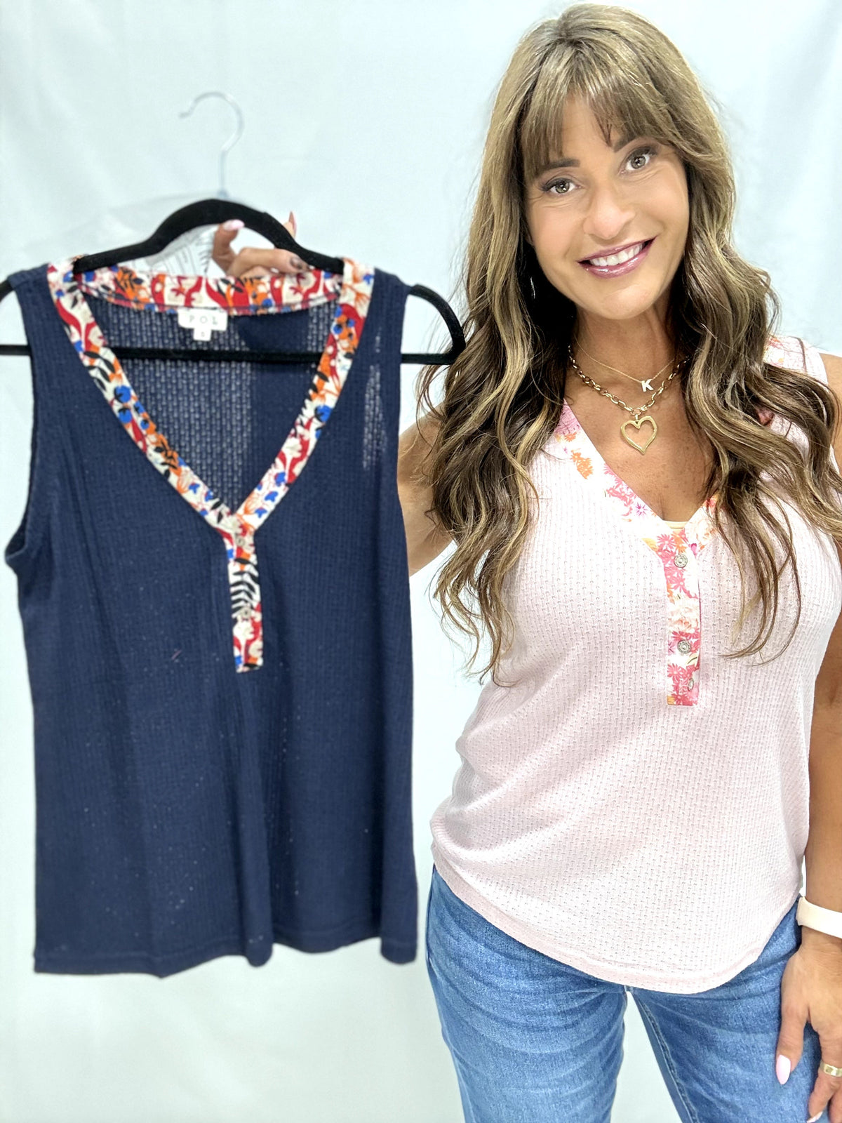 Sweet Meadow Button Tank In 5 Colors