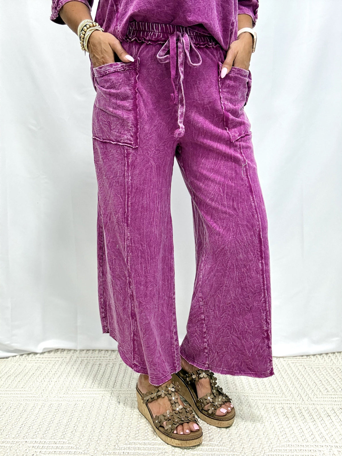 It's A Vibe Front Tie Pants In 10 Colors