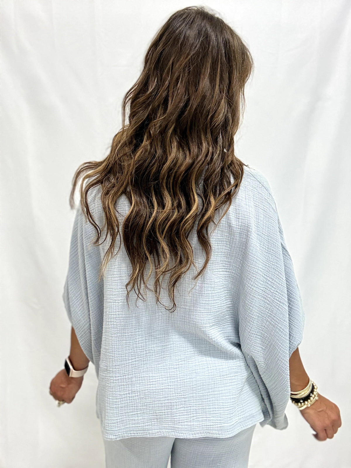 Dreamy Drift Dolman Top In Cloud Blue