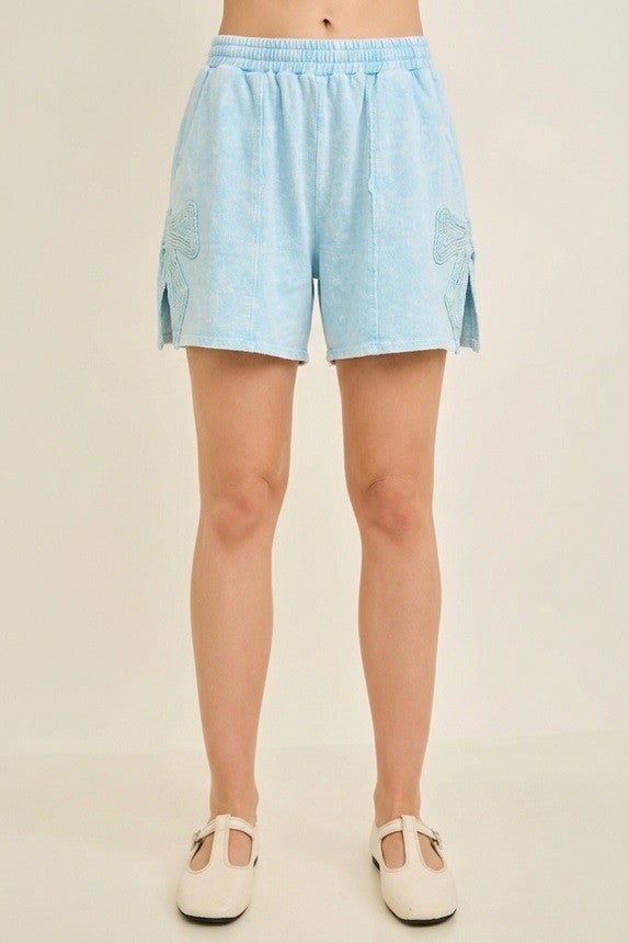 Charmed By Bows Trim Slit Shorts In 5 Colors