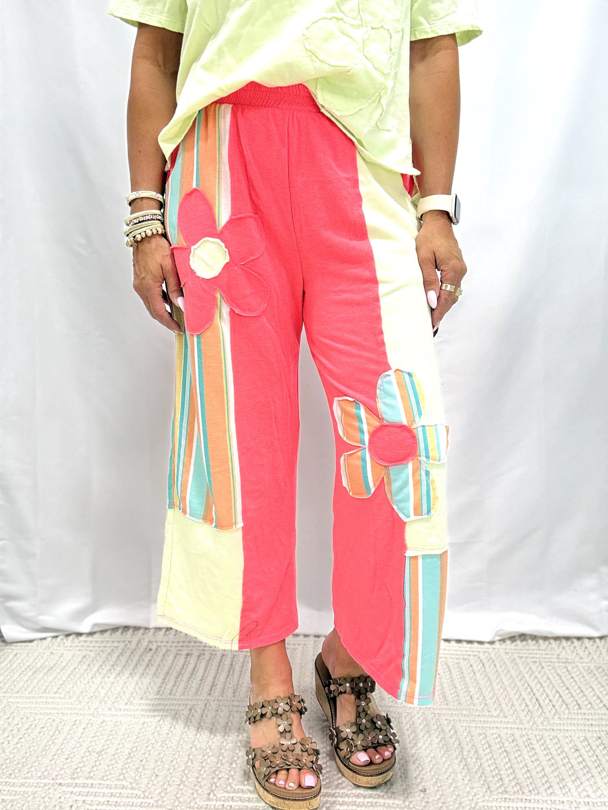 Groovy Bloom Patch Pants in 3 Colors