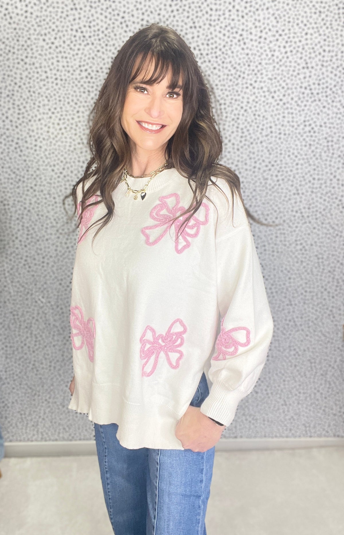Tied With Love Ribbon Flower Sweater Top *Final Sale*