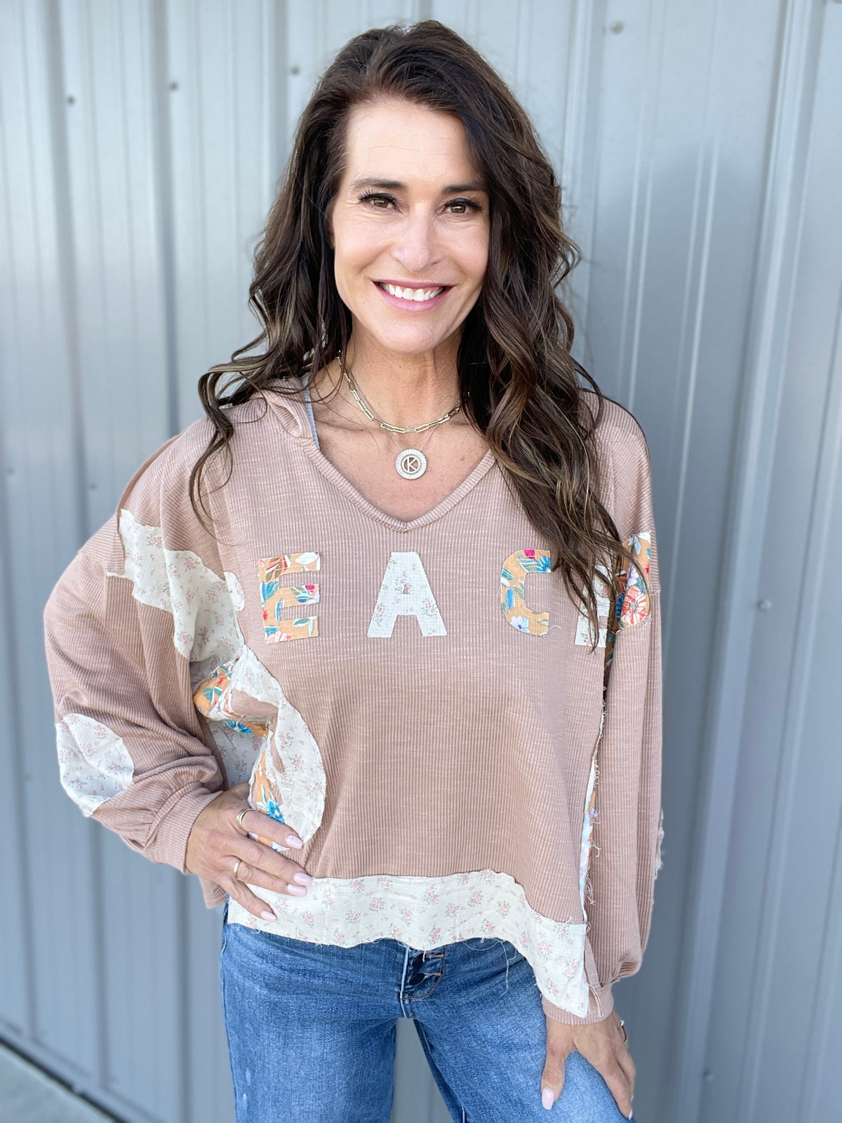POL Peaceful Journey Long Sleeve Knit Hoodie Top In 3 Colors: Cream, Mocha, Pink *Final Sale*