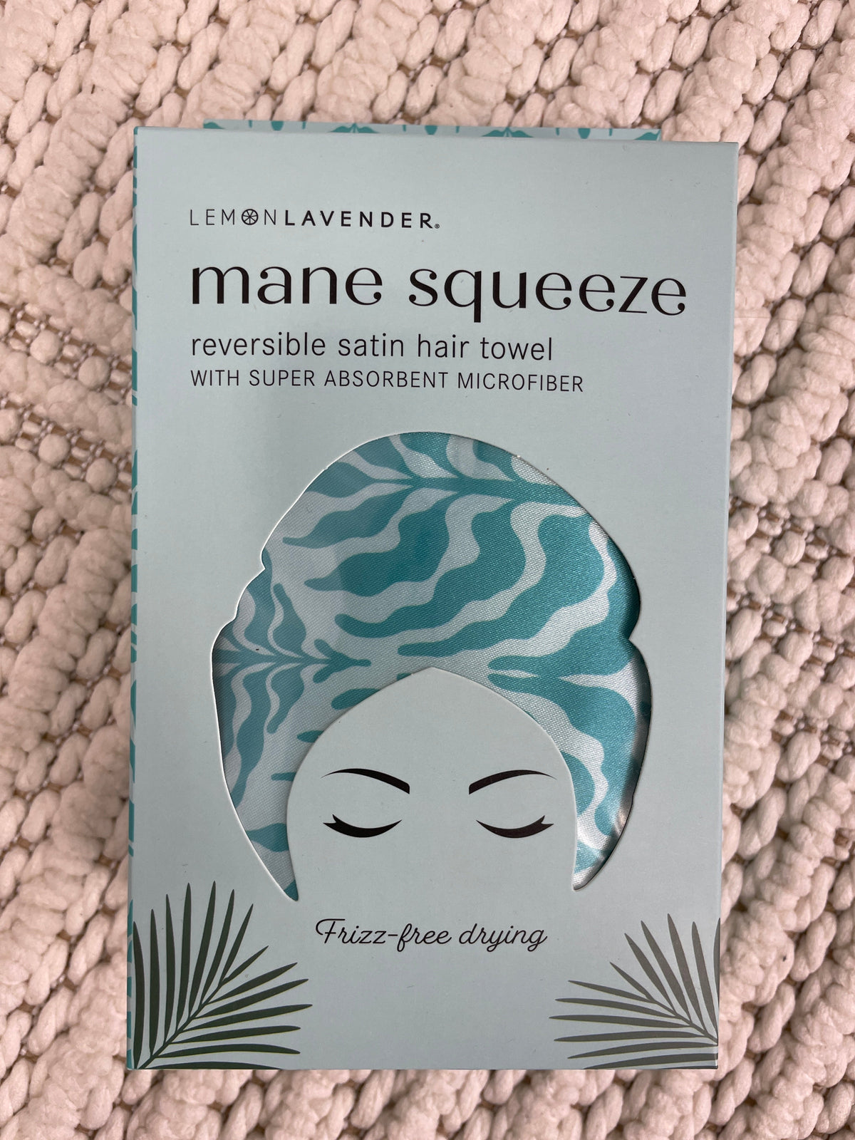 Lemon Lavender Mane Squeeze Reversible Satin Hair Towel in 3 Colors *Final Sale*
