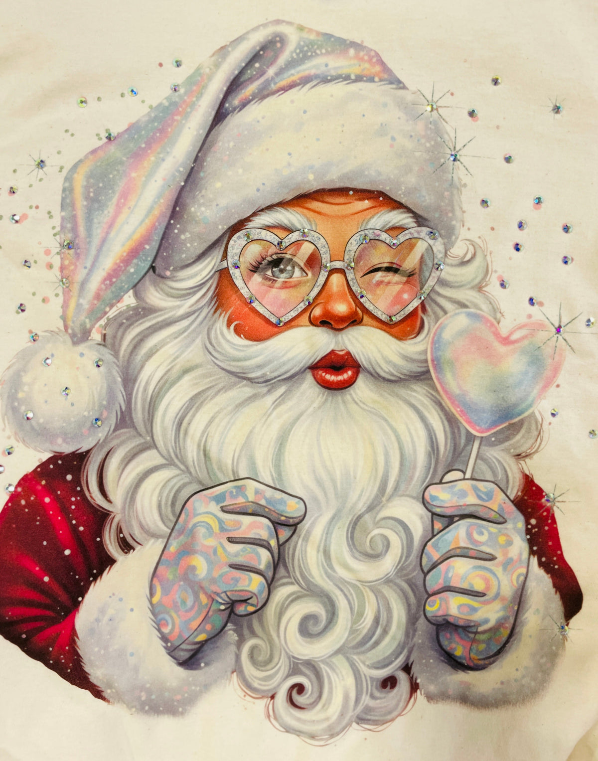 Iridescent Santa Bling Tee