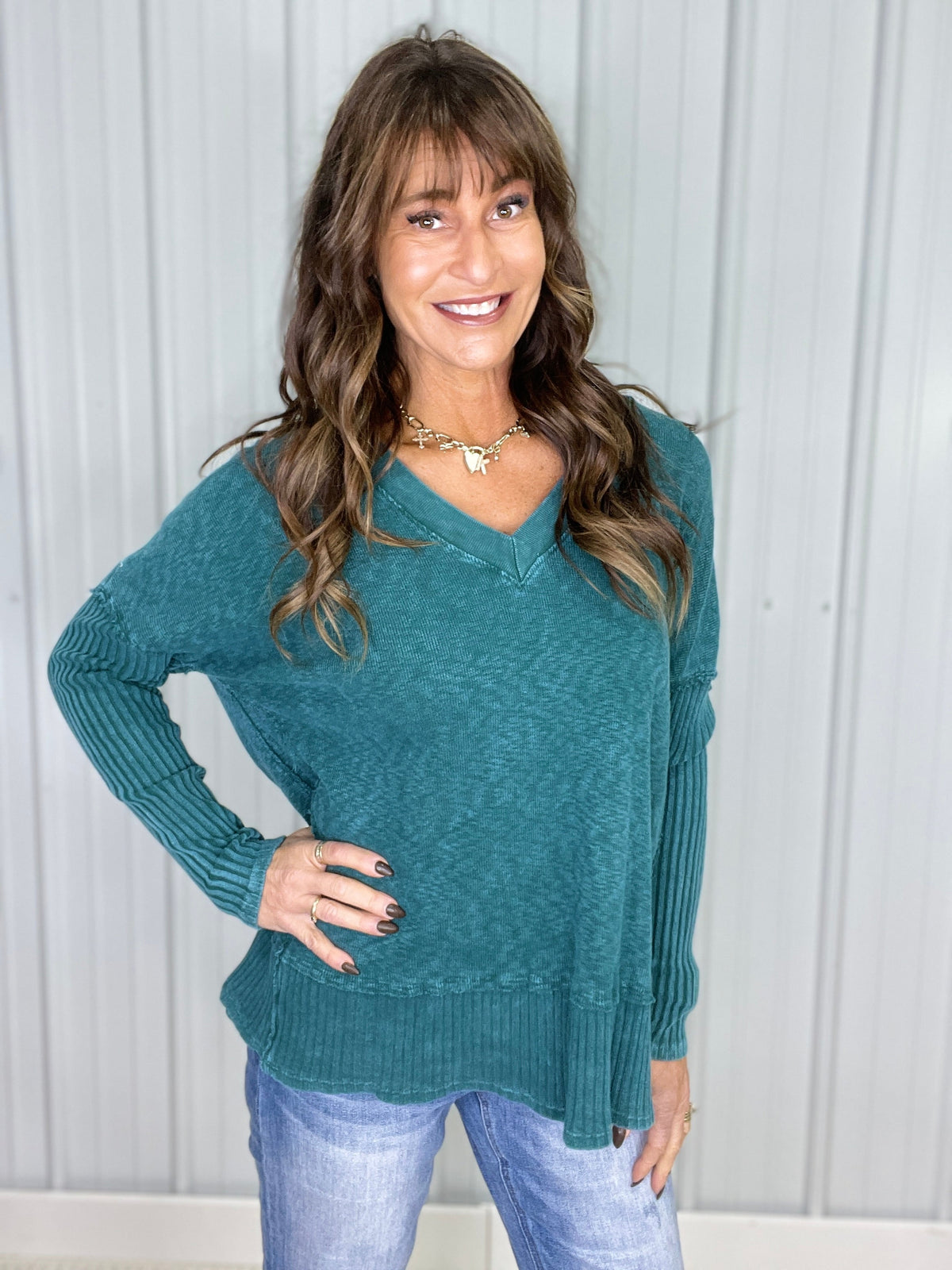 Sierra Mineral Wash Deep V Top in 3 Colors