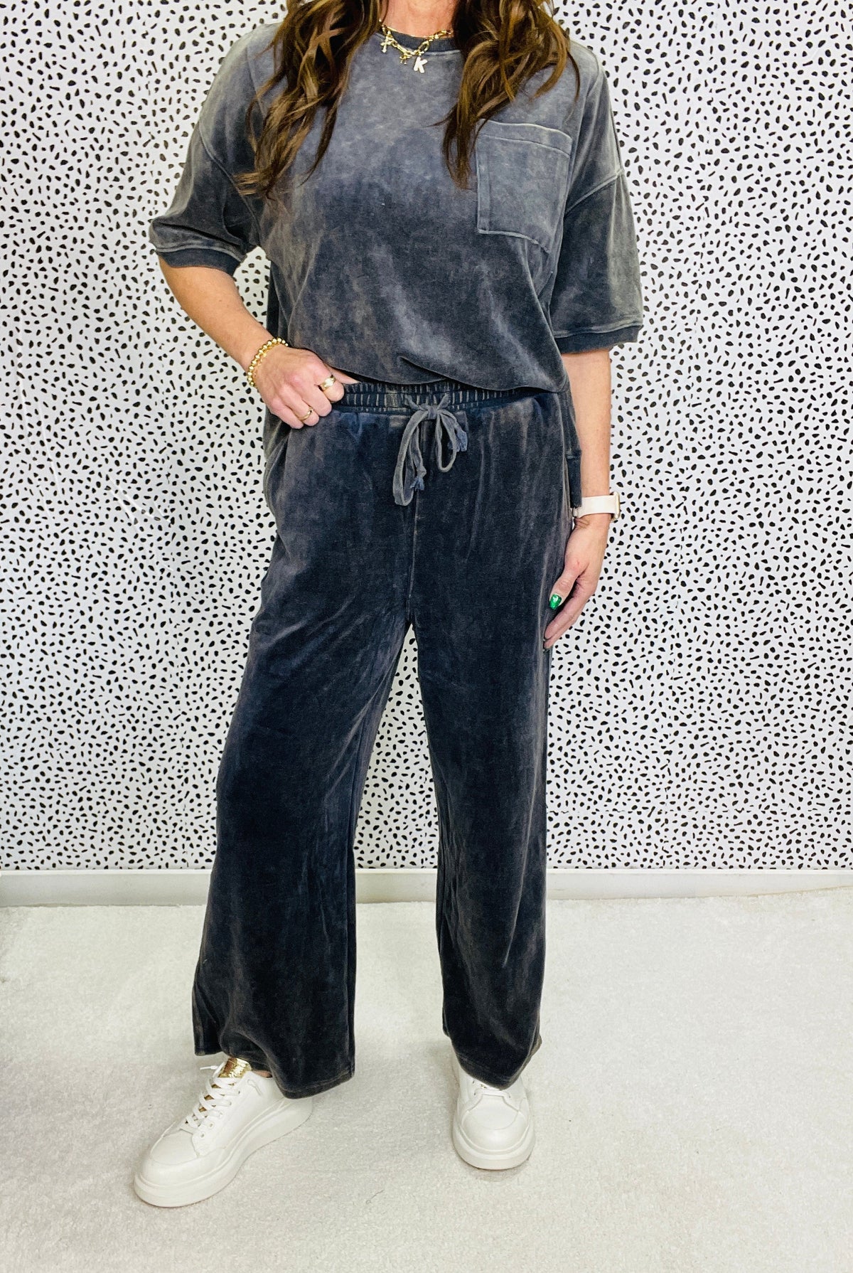 Velvet Days Mineral Washed Velvet Pants In 2 Colors *Final Sale*