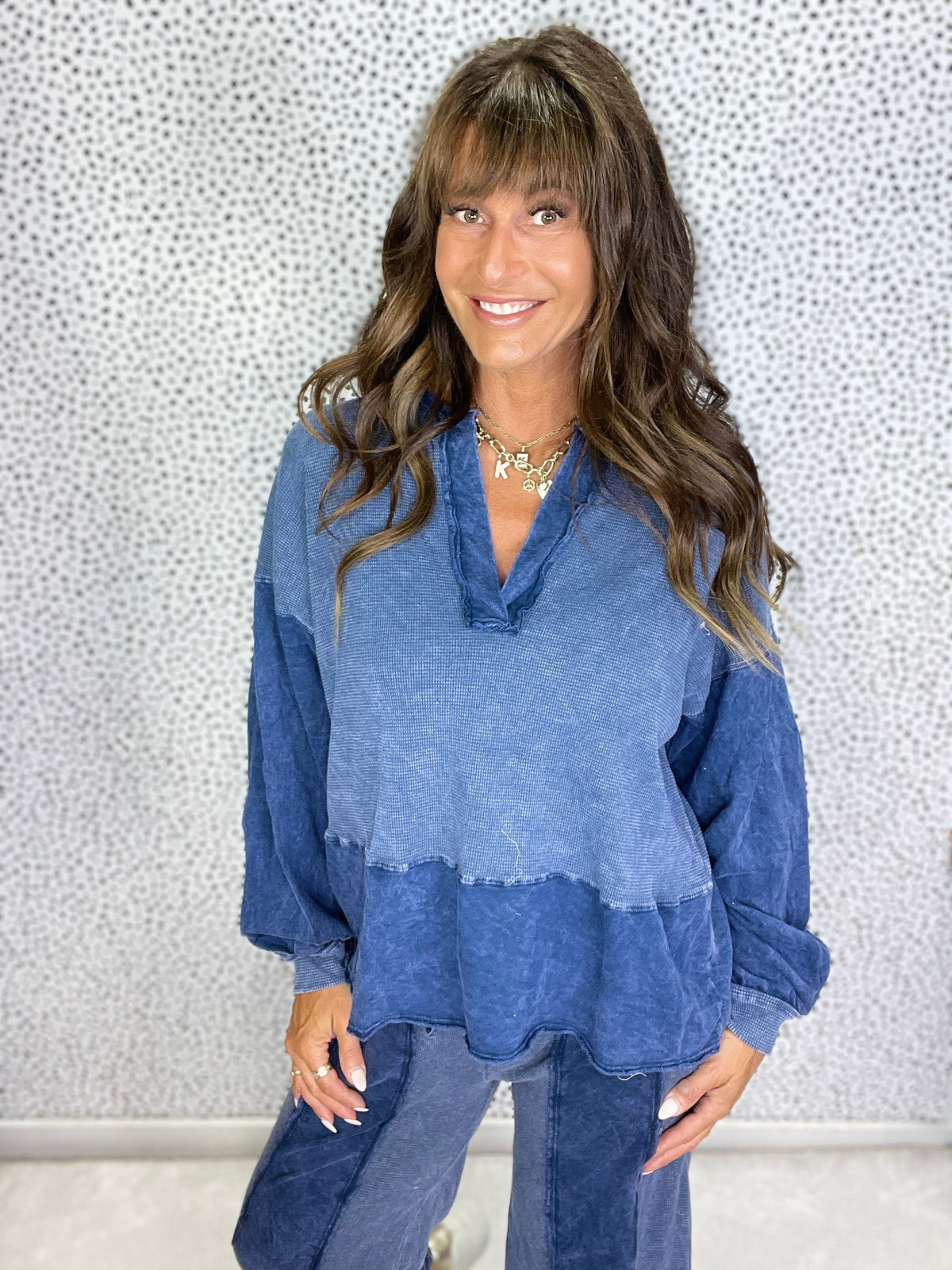 Mineral Washed V Neck, Dolman Sleeve Top in 2 Colors *Final Sale*