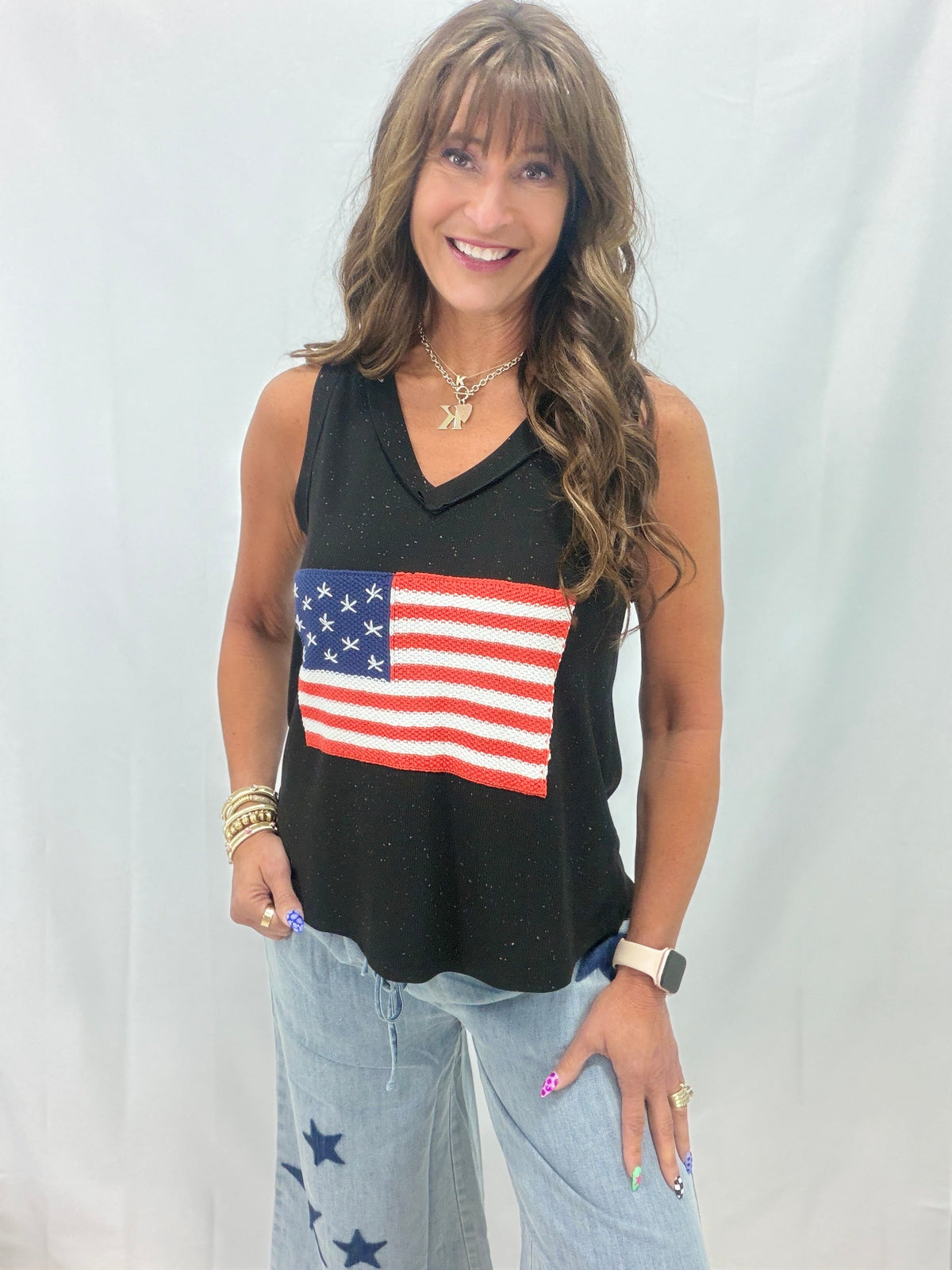 POL A Great Land American Flag Tank In 2 Colors