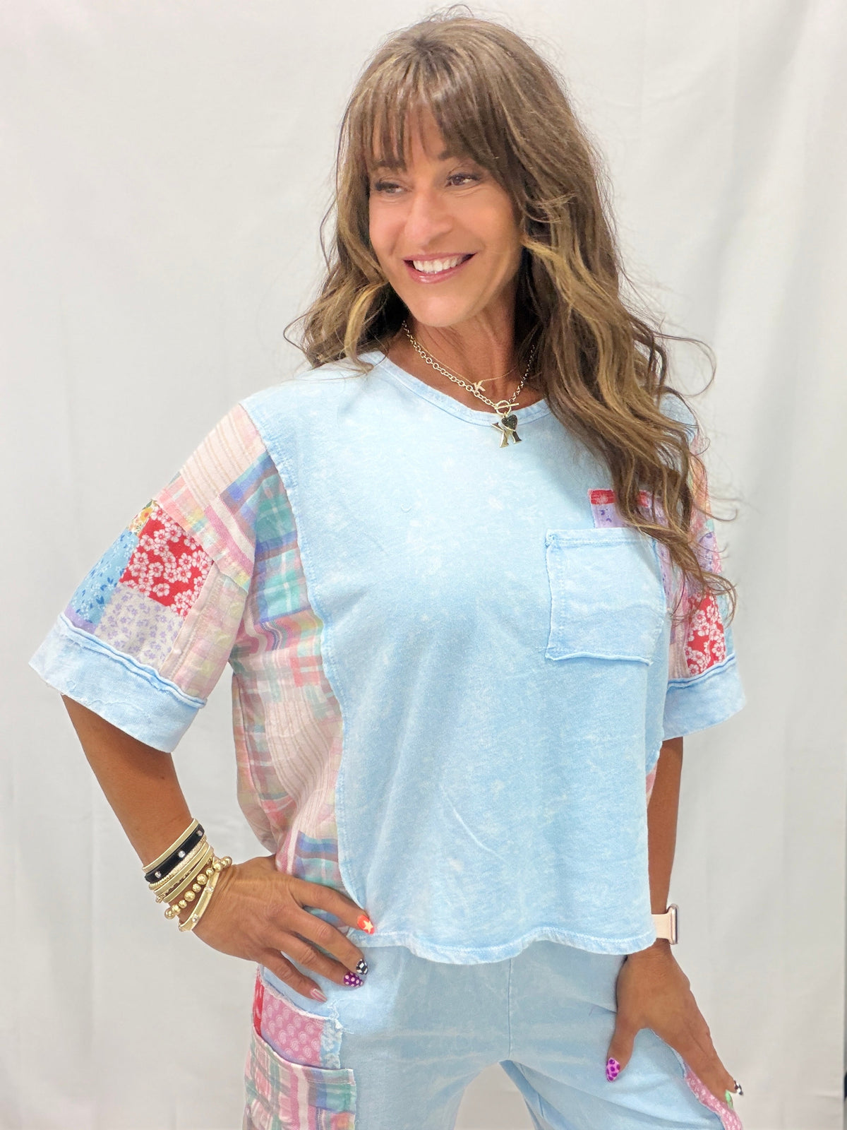 Soft Blooms Half Sleeve Top In 4 Colors
