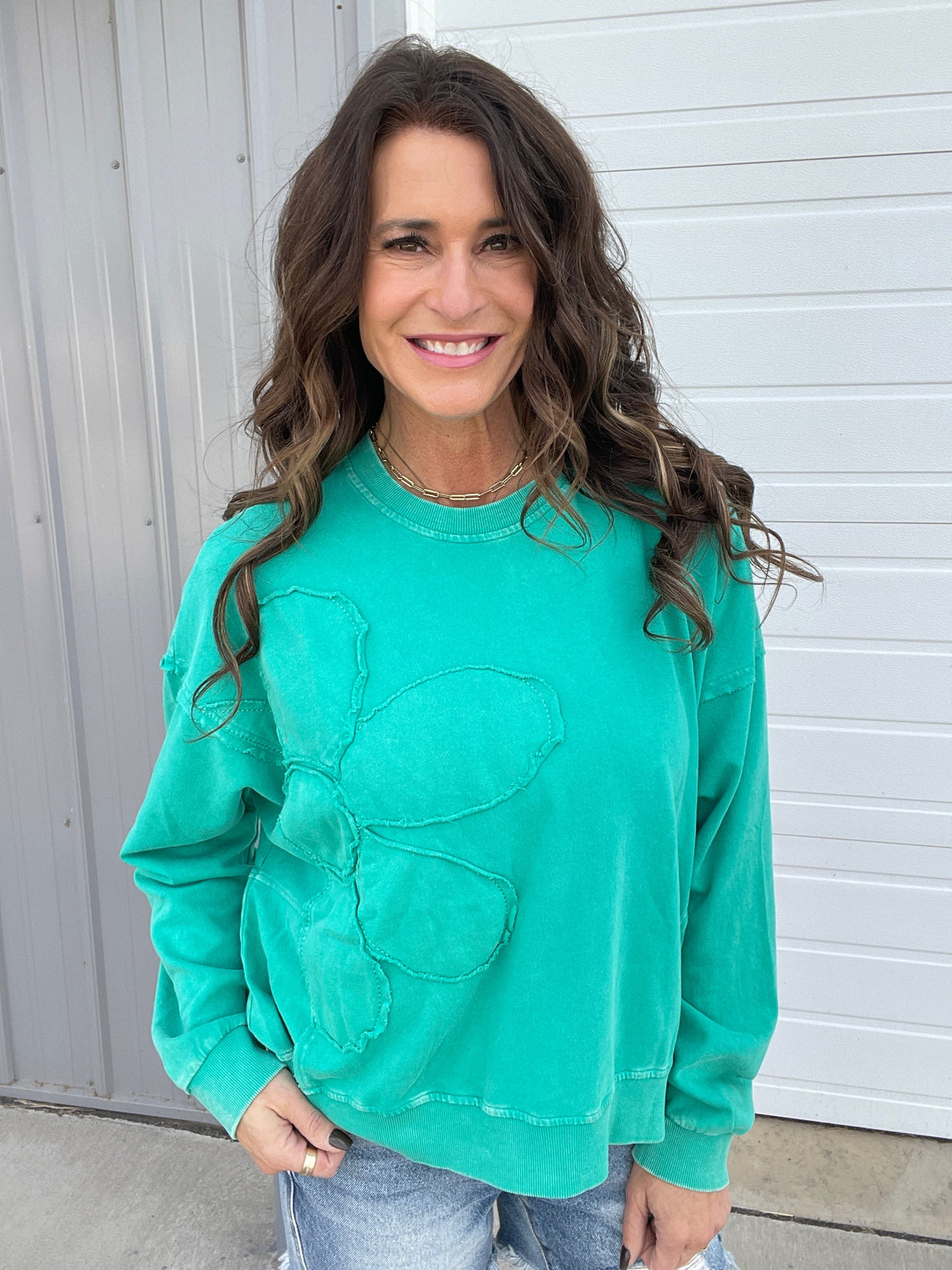 Petal Power Terry Knit Pullover Top In 15 Colors