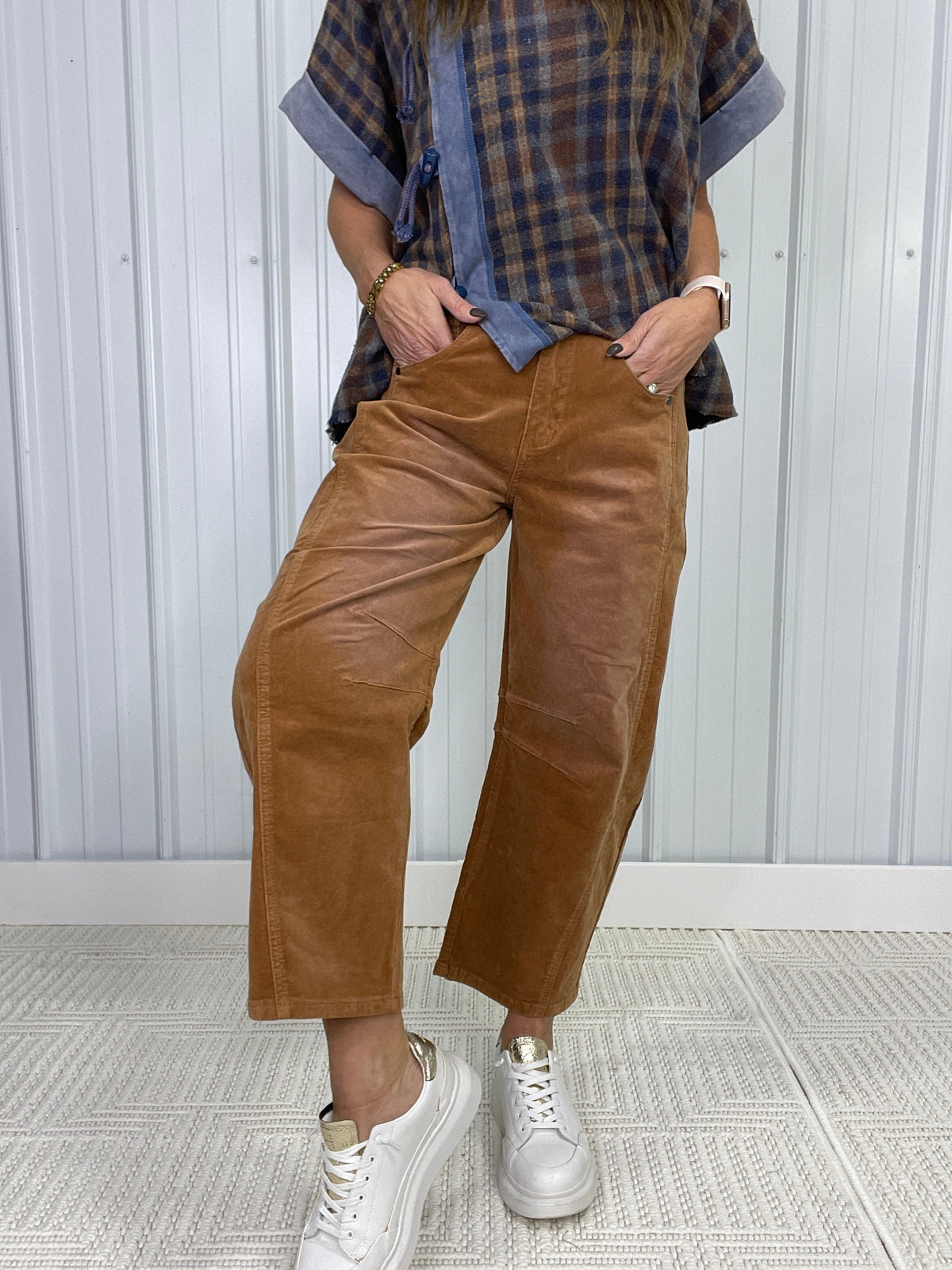 Take All Our Love Corduroy Barrel Pants In 3 Colors