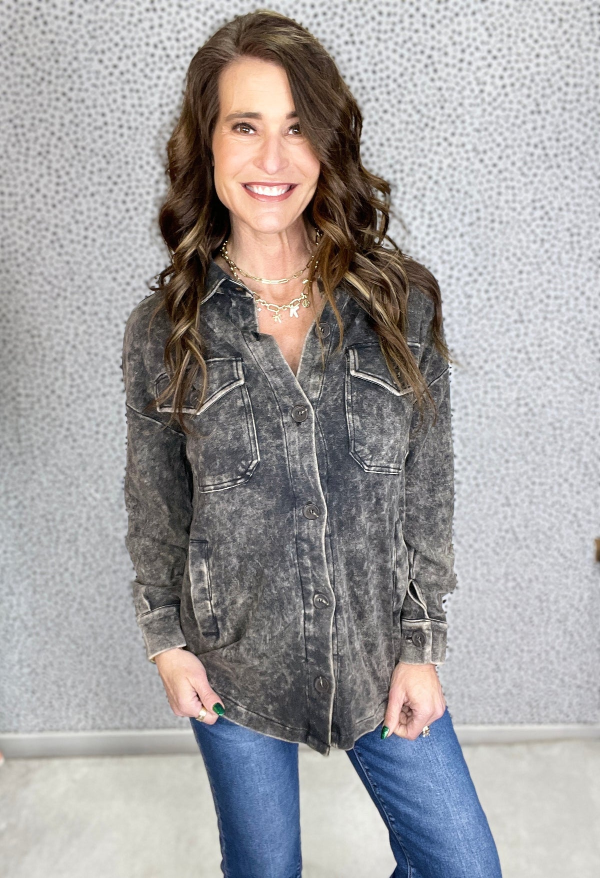All The Chances Mineral Wash Oversized Shirt In 2 Colors *Final Sale*