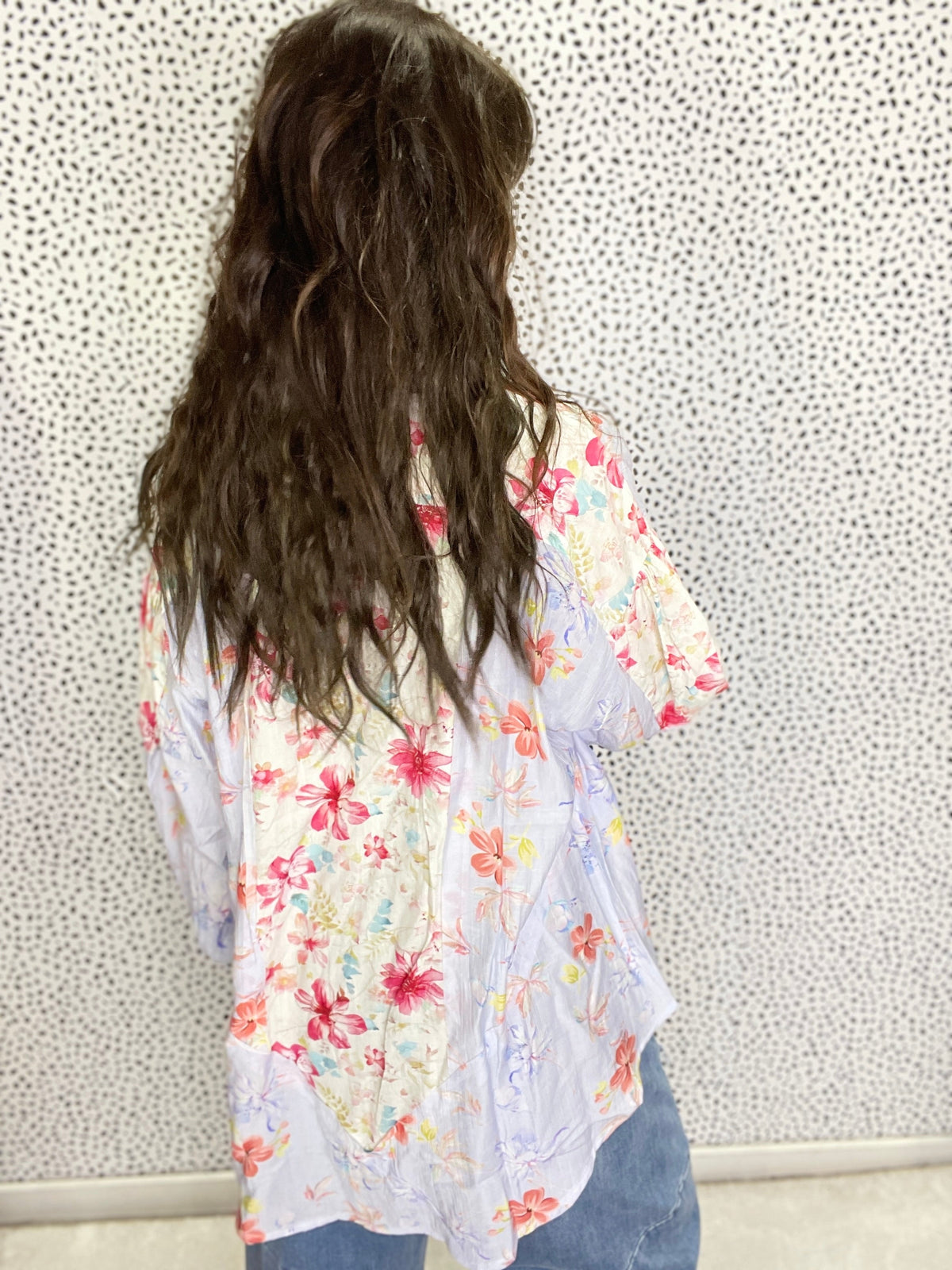 POL Nobody's Home Front Pocket Floral Top *Final Sale*
