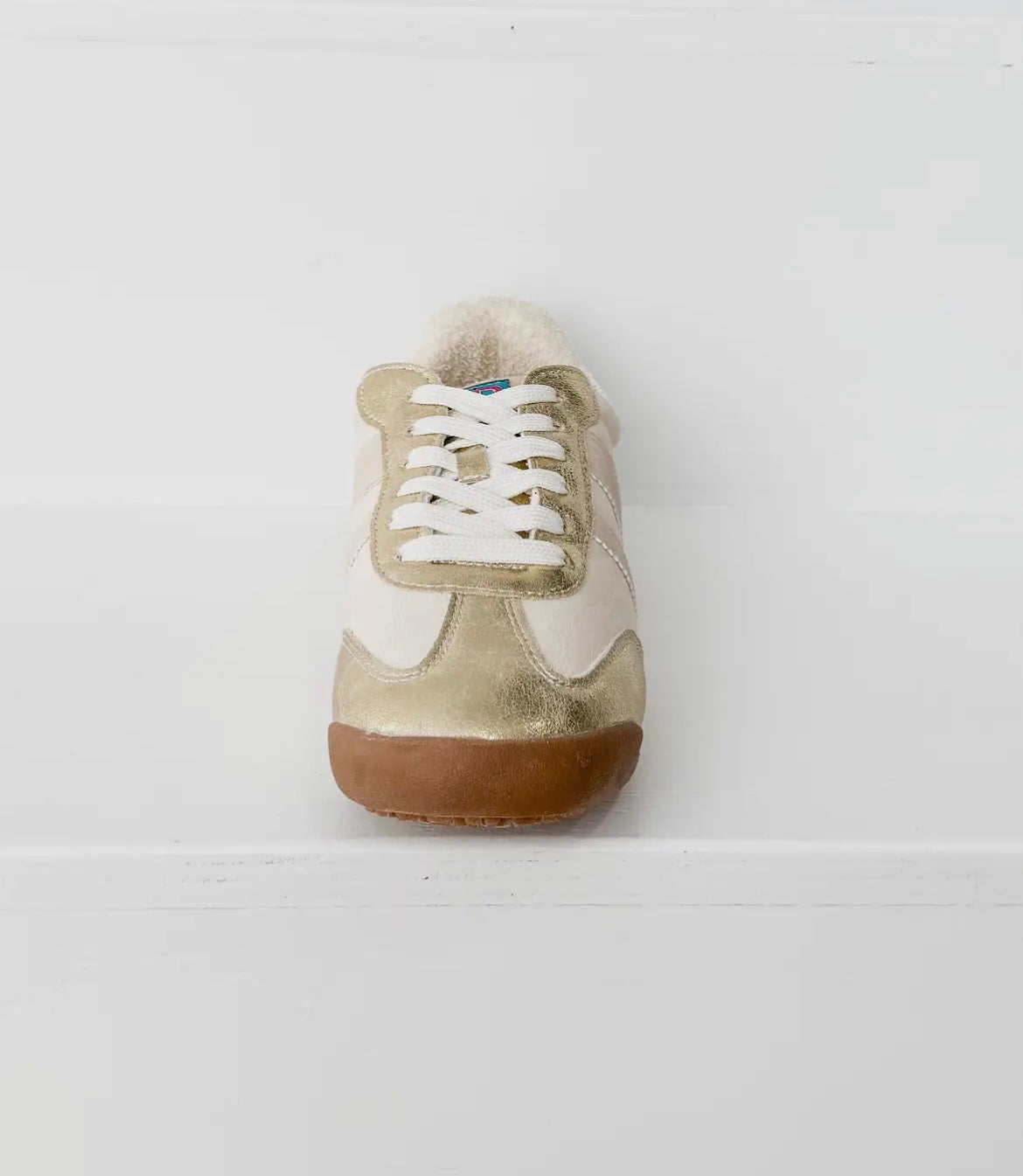 Madrid Sneaker in Beige & Gold *Final Sale*