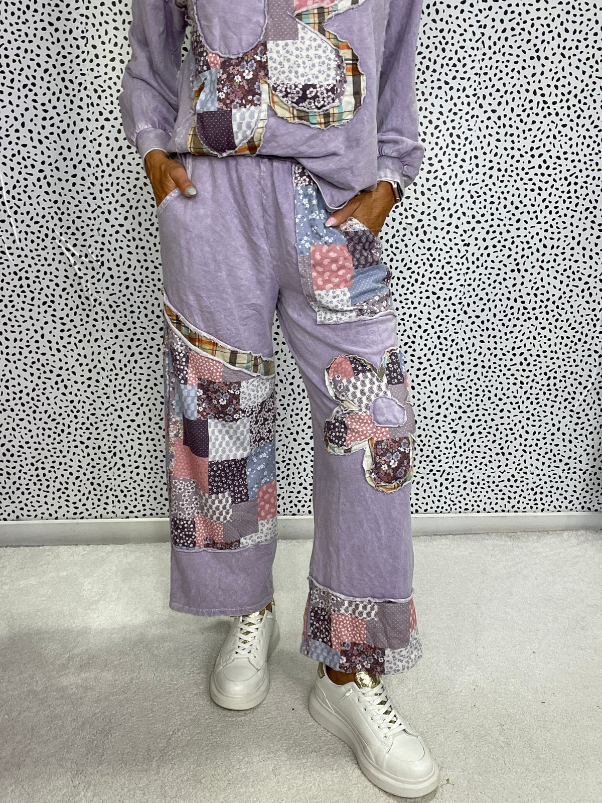 Patch Petal Wide-Leg Pants in 3 Colors *Final Sale*