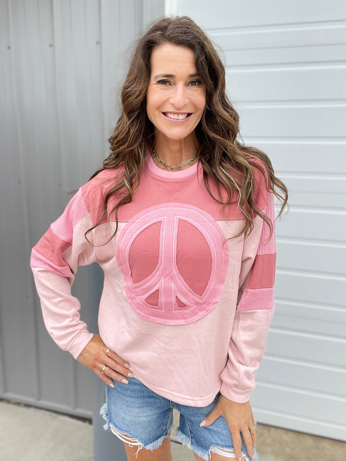 Peace Out Terry Knit Top In 3 Colors: Cocoa, Rose, Mustard *Final Sale*