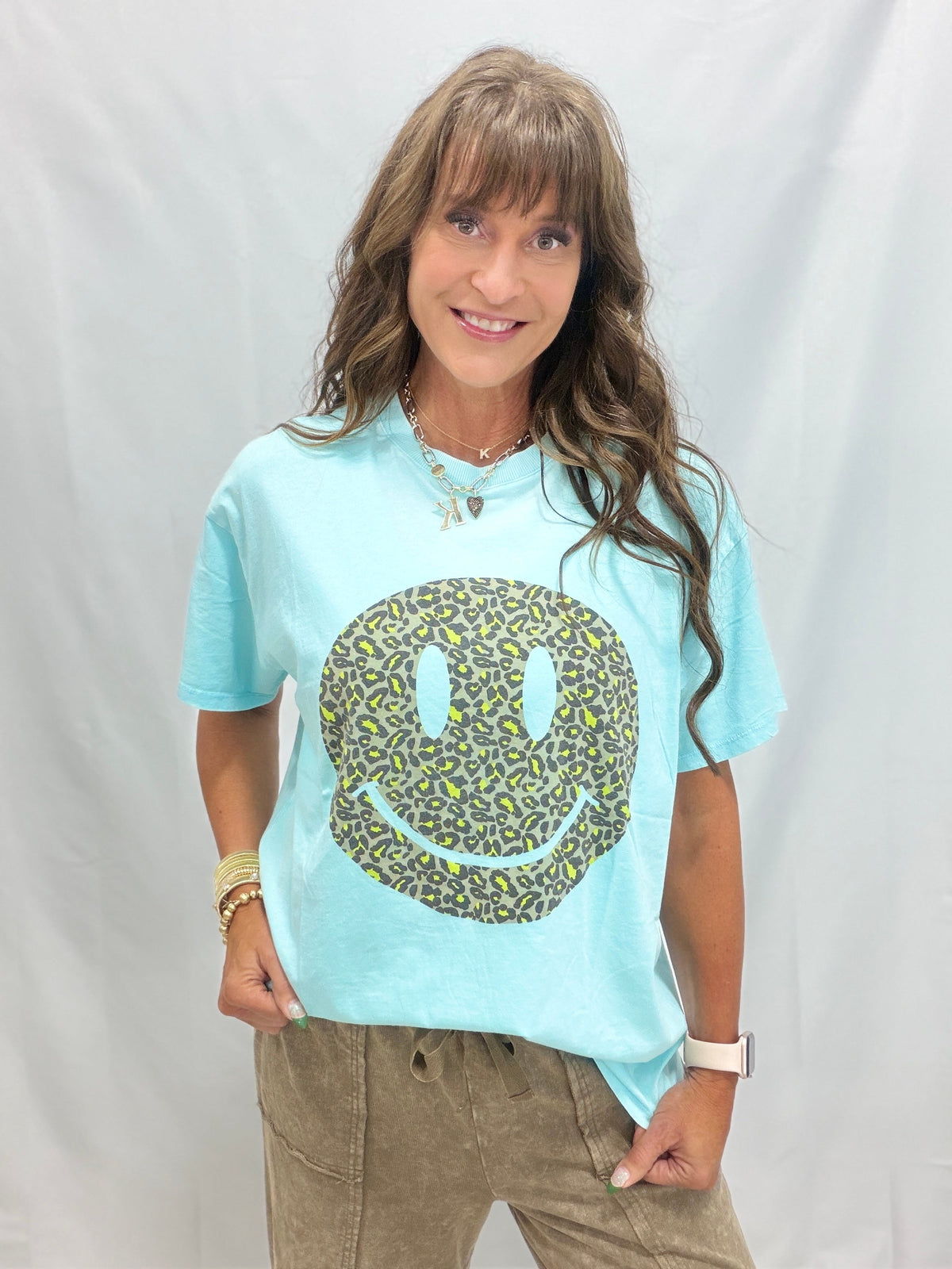 Wild Smile Mineral Washed Oversized Top In 4 Colors
