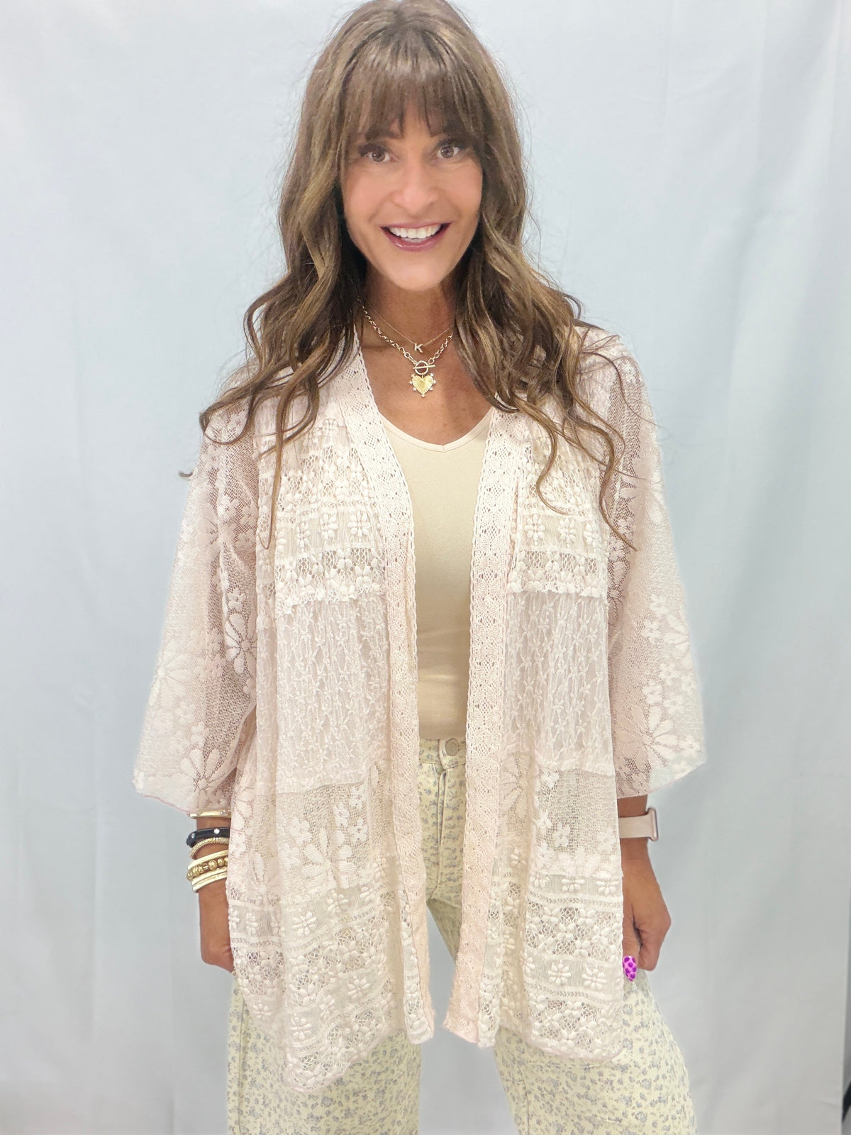 Pol Lacepoint Relaxed Cardigan in 4 Colors