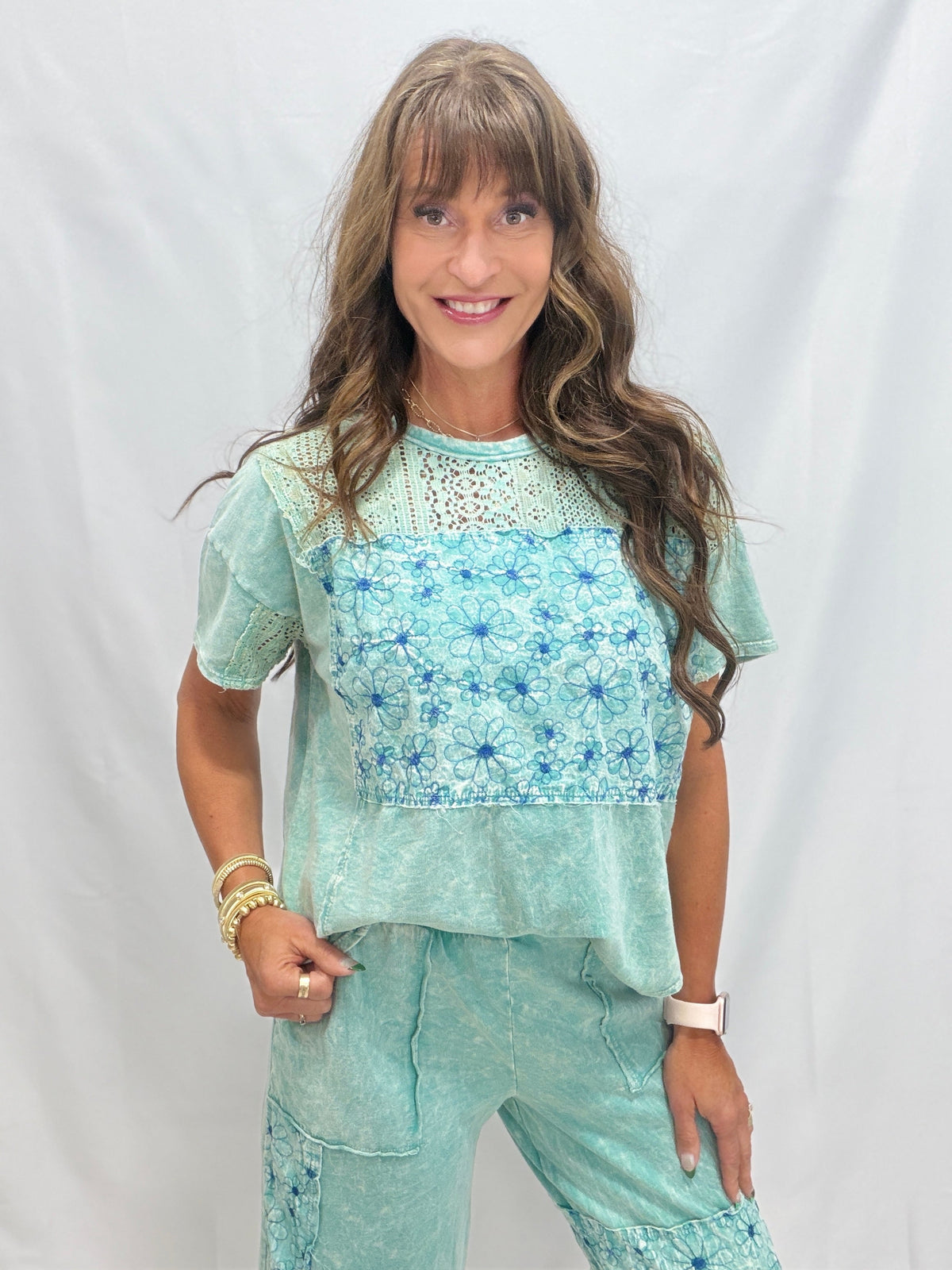 Spring Calls Patched Boho Top In 2 Colors