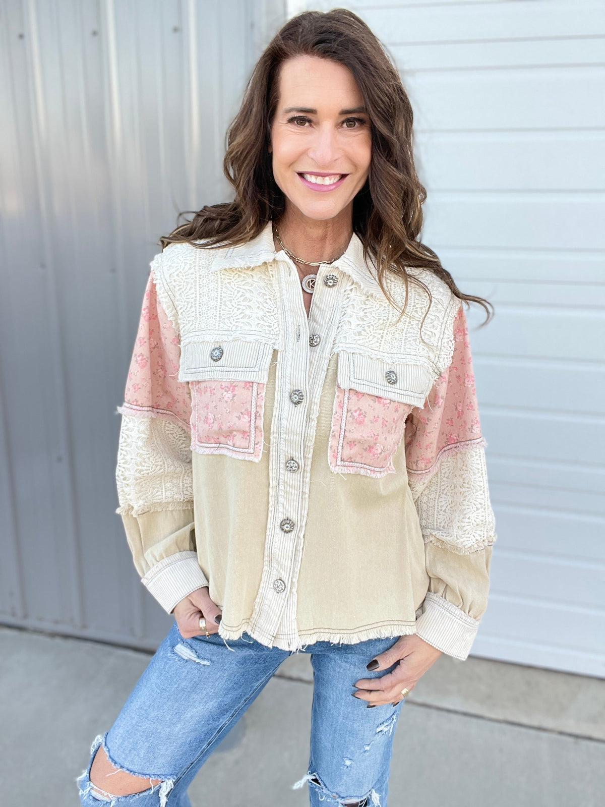 POL Have An Idea Long Sleeve Button Up Top In 2 Colors *Final Sale*