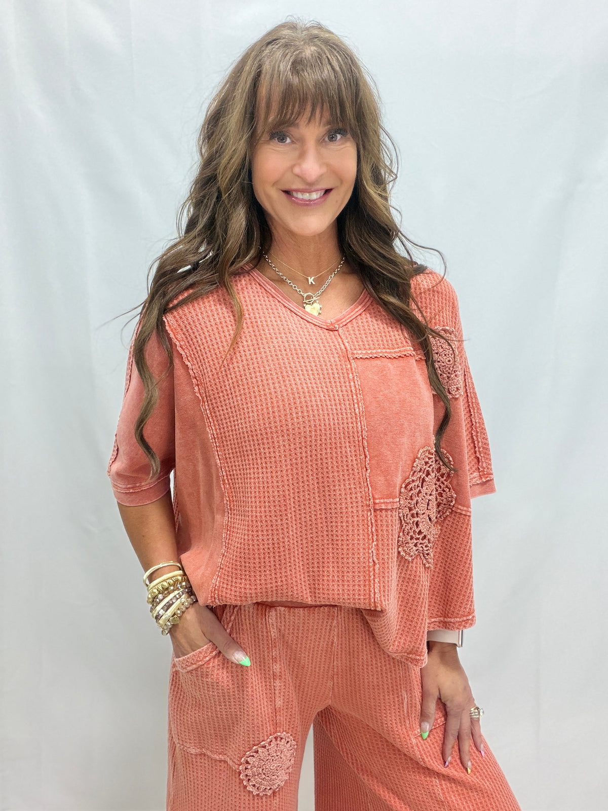 Sea Glass Crochet Patch Top in 3 Colors