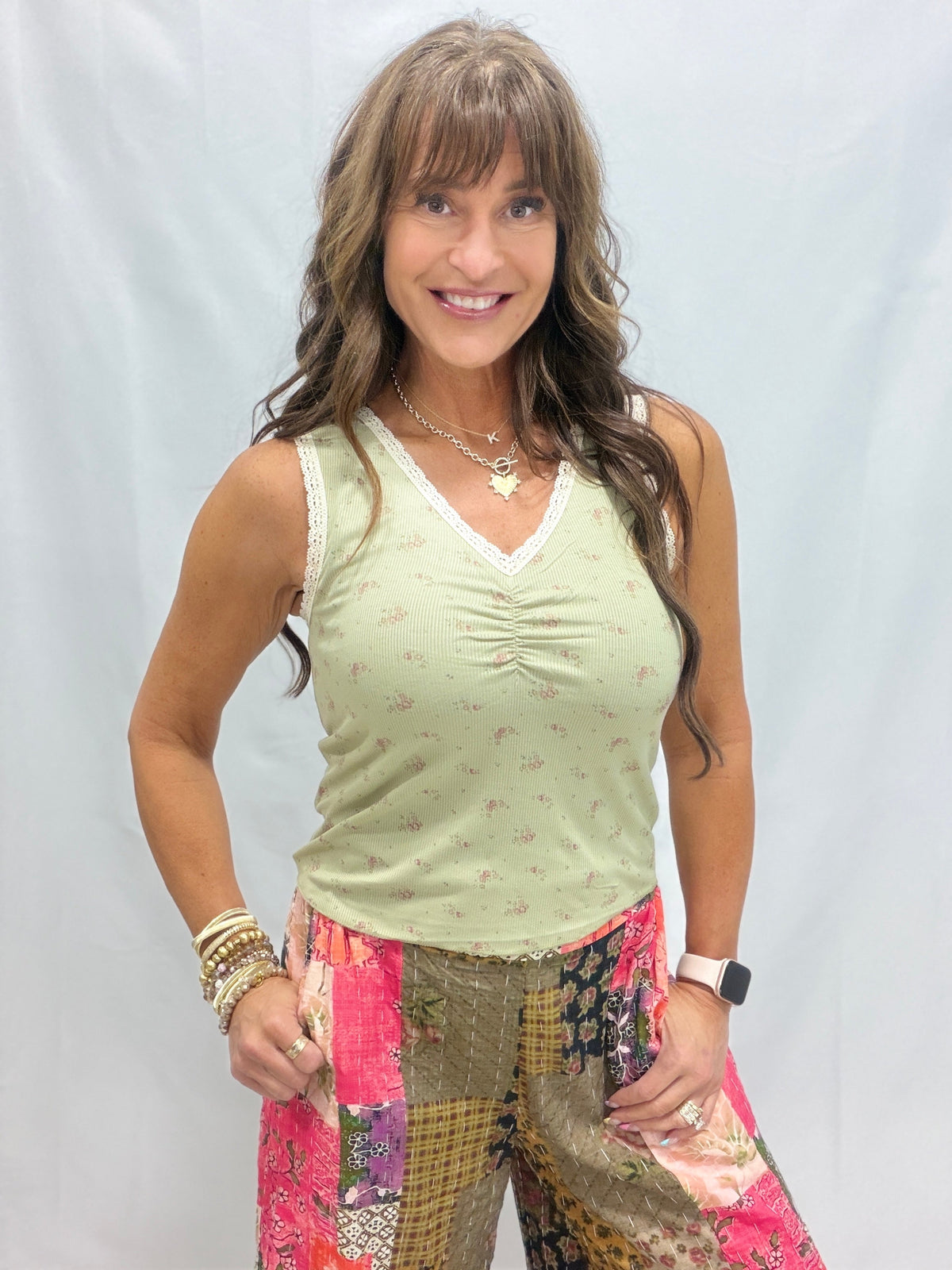 POL Petite Petals Sleeveless Top In 2 Colors